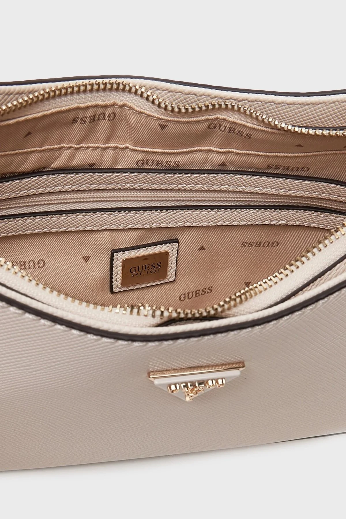 Guess Noelle Logolu Ayarlanabilir Omuz Askılı HWZG9672180 Bayan Çanta HWZG96 72180 BON EKRU - 3