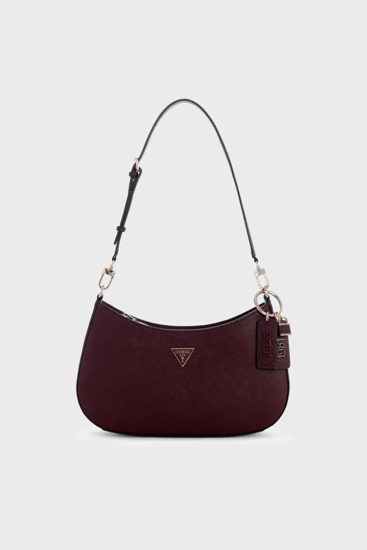 Guess Noelle Logolu Ayarlanabilir Omuz Askılı HWZG9672180 Kadın Çanta HWZG96 72180 BUR Bordo - 1
