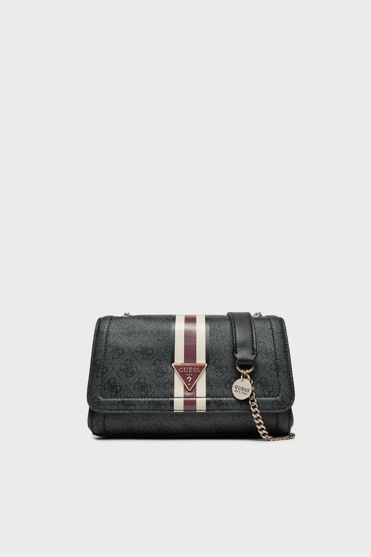 Guess Noelle Logolu Ayarlanabilir Zincir Askılı HWSS7879210 Bayan Çanta HWSS78 79210 CLO ANTRASİT - 1