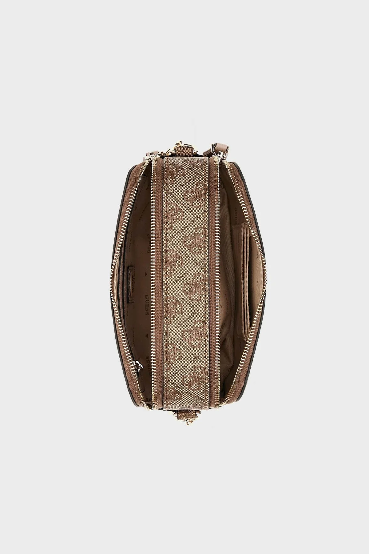 Guess Noelle Logolu Çapraz Zincirli Omuz Askılı Mini Bayan Çanta HWBG7879140 LTL KAHVE - 5