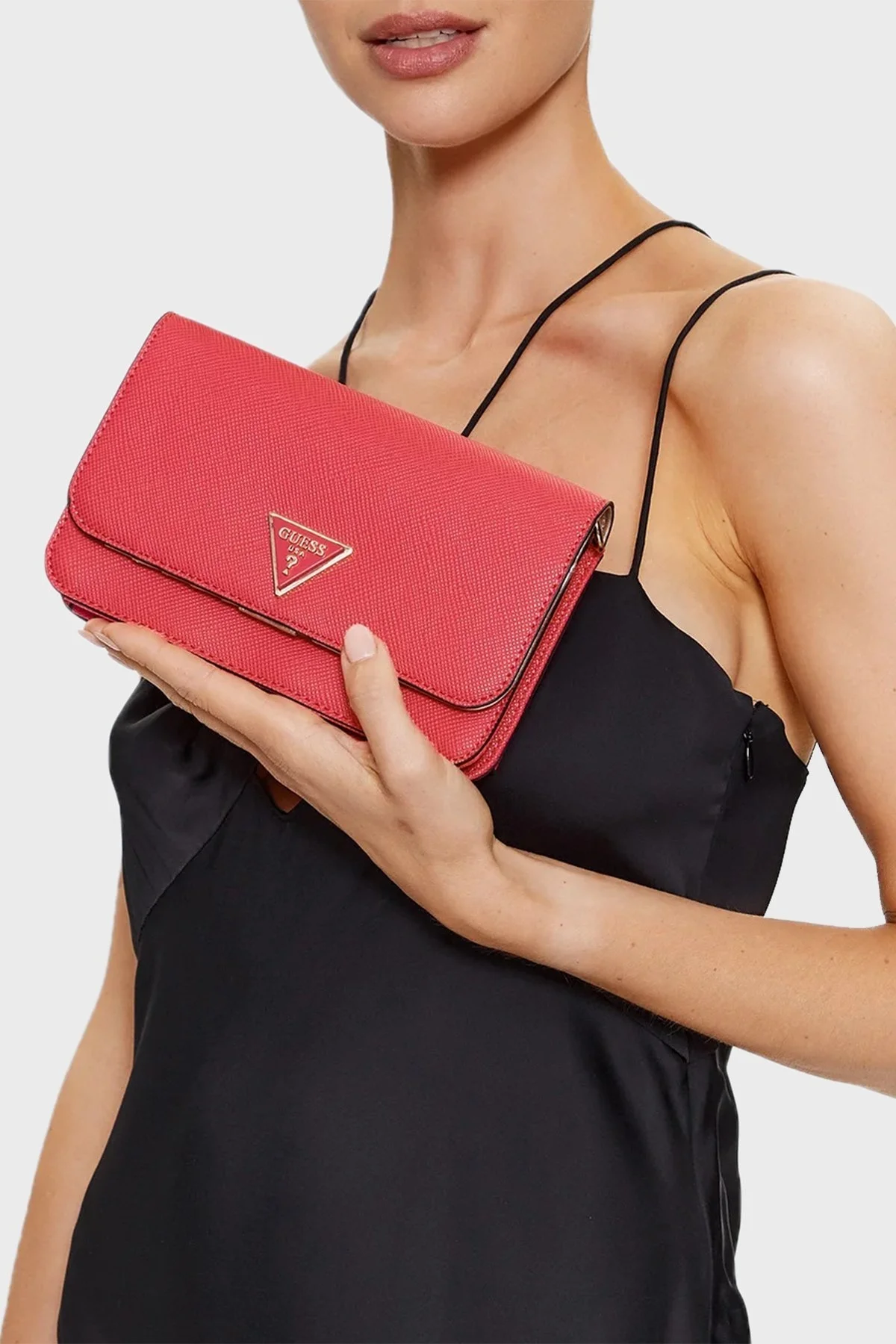 Guess Noelle Logolu Cep Telefonu Bölmeli Ayarlanabilir Omuz Askılı HWZG7879790 Bayan Çanta HWZG7879790 MAG FUŞYA - 2