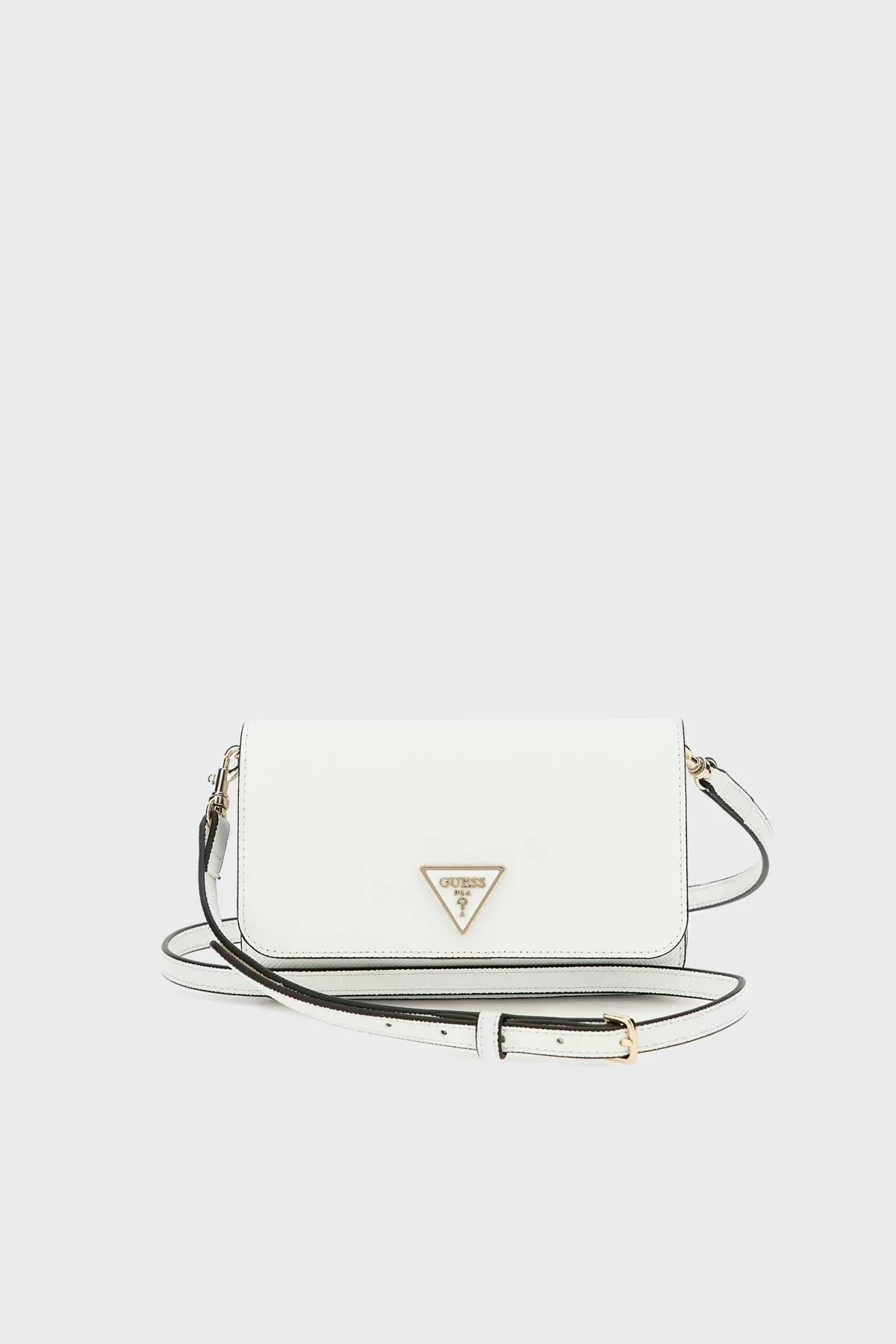 Guess Noelle Logolu Cep Telefonu Bölmeli Ayarlanabilir Omuz Askılı Bayan Çanta HWZG7879790 WHI BEYAZ - 1