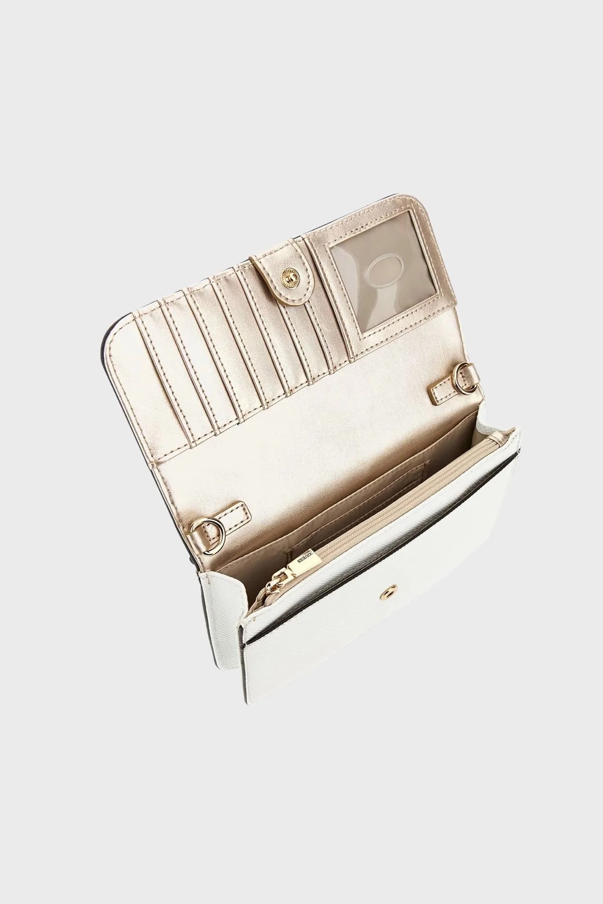 Guess Noelle Logolu Cep Telefonu Bölmeli Ayarlanabilir Omuz Askılı Bayan Çanta HWZG7879790 WHI BEYAZ - 3