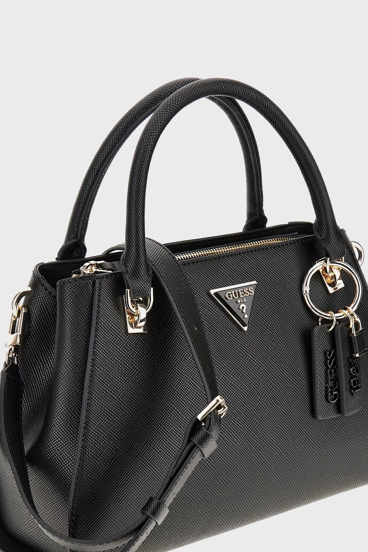 Guess Noelle Logolu Charmlı Çıkarılabilir Askılı HWZG7879070 Bayan Çanta HWZG78 79070 BLA SİYAH - 8