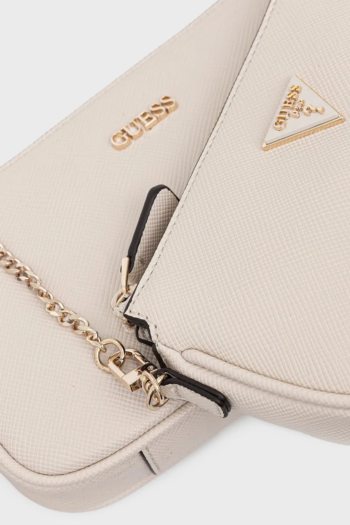 Guess Noelle Logolu Çıkarılabilir Akılı Zincir Detaylı HWZG9672710 Bayan Çanta HWZG96 72710 TAU KAHVE - 4