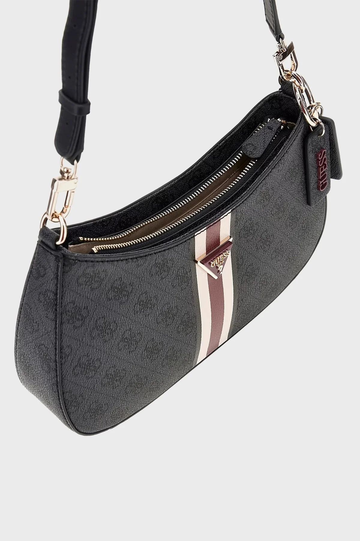 Guess Noelle Logolu Çıkarılabilir Askılı HWSS7879180 Bayan Çanta HWSS78 79180 CLO ANTRASİT - 4