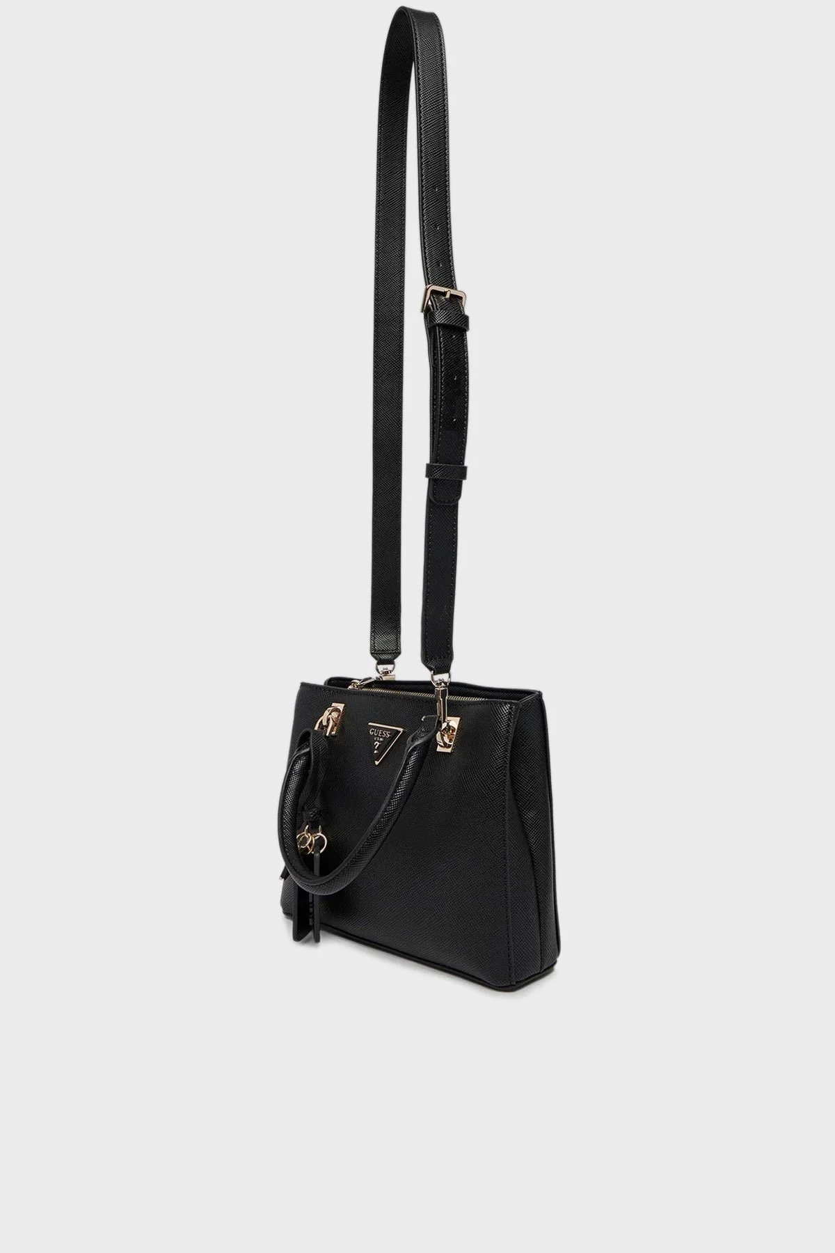 Guess Noelle Logolu Çıkarılabilir Askılı HWZG9672050 Bayan Çanta HWZG96 72050 BLA SİYAH - 5