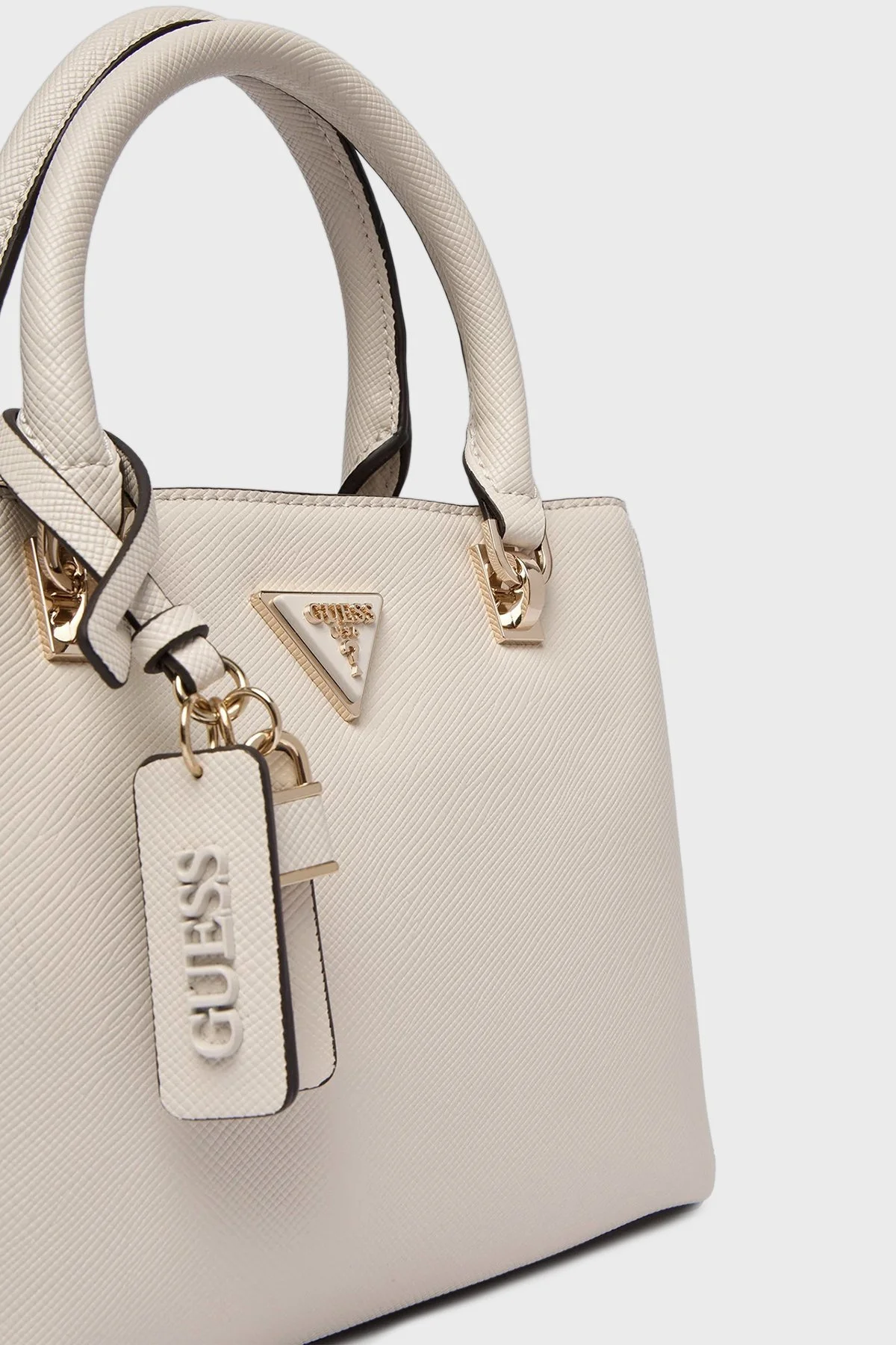 Guess Noelle Logolu Çıkarılabilir Askılı HWZG9672050 Bayan Çanta HWZG96 72050 BON EKRU - 6