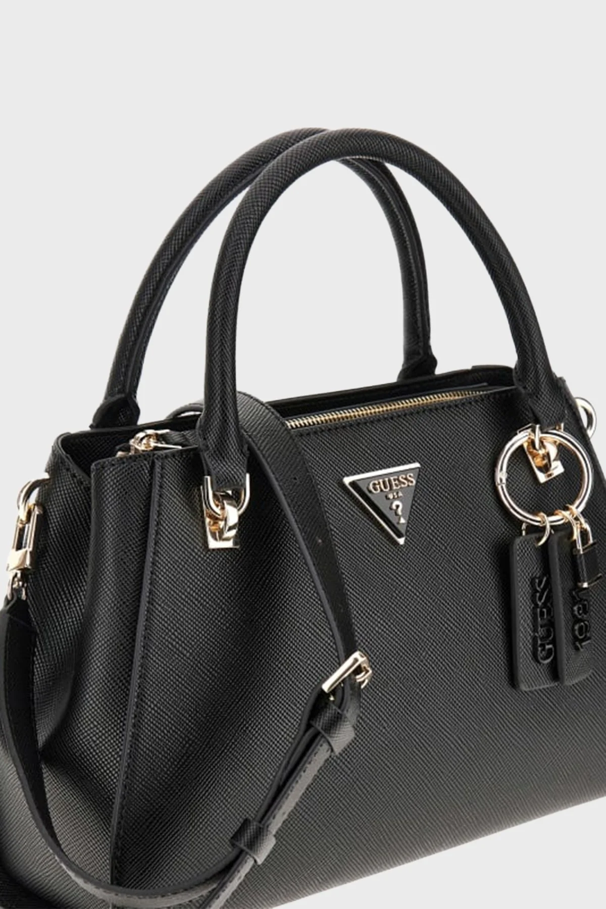 Guess Noelle Logolu Çıkarılabilir Askılı HWZG9672070 Bayan Çanta HWZG96 72070 BLA SİYAH - 3