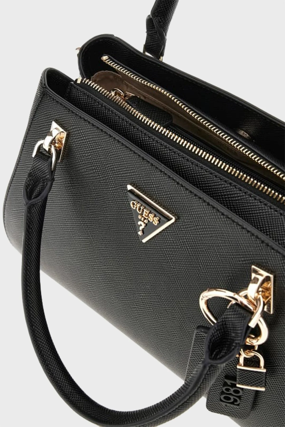 Guess Noelle Logolu Çıkarılabilir Askılı HWZG9672070 Bayan Çanta HWZG96 72070 BLA SİYAH - 4