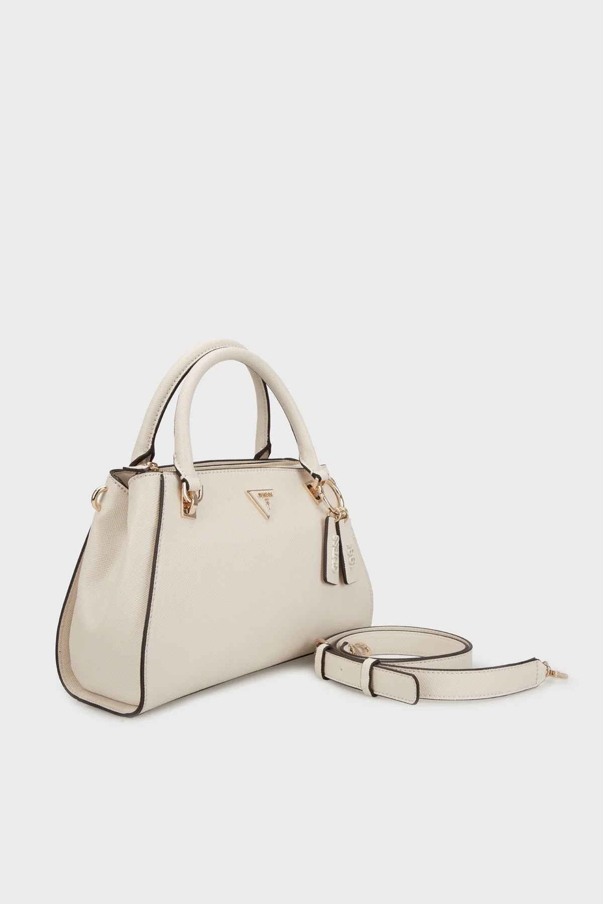 Guess Noelle Logolu Çıkarılabilir Askılı HWZG9672070 Bayan Çanta HWZG96 72070 BON EKRU - 4
