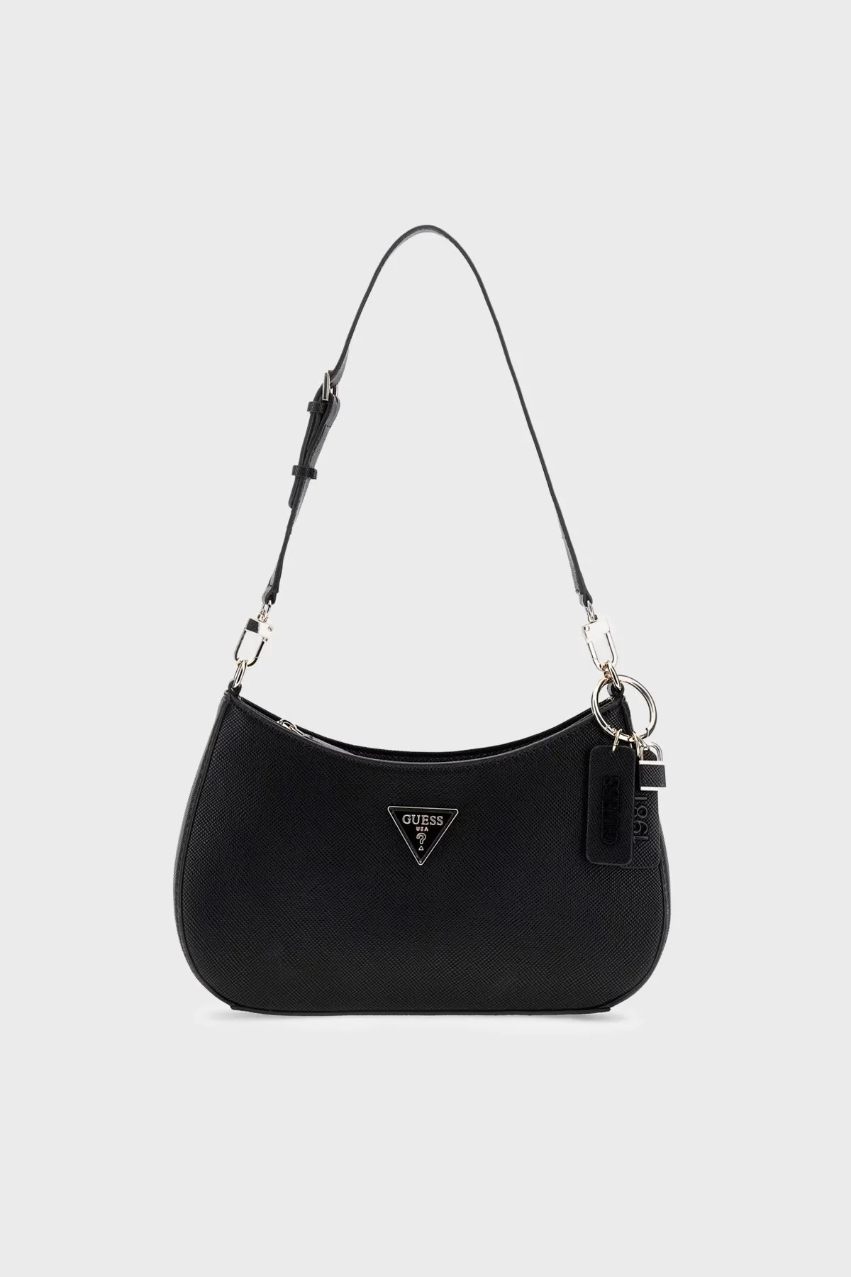 Guess Noelle Logolu Çıkarılabilir Askılı HWZG9672730 Kadın Çanta HWZG96 72730 BLA Siyah - 1