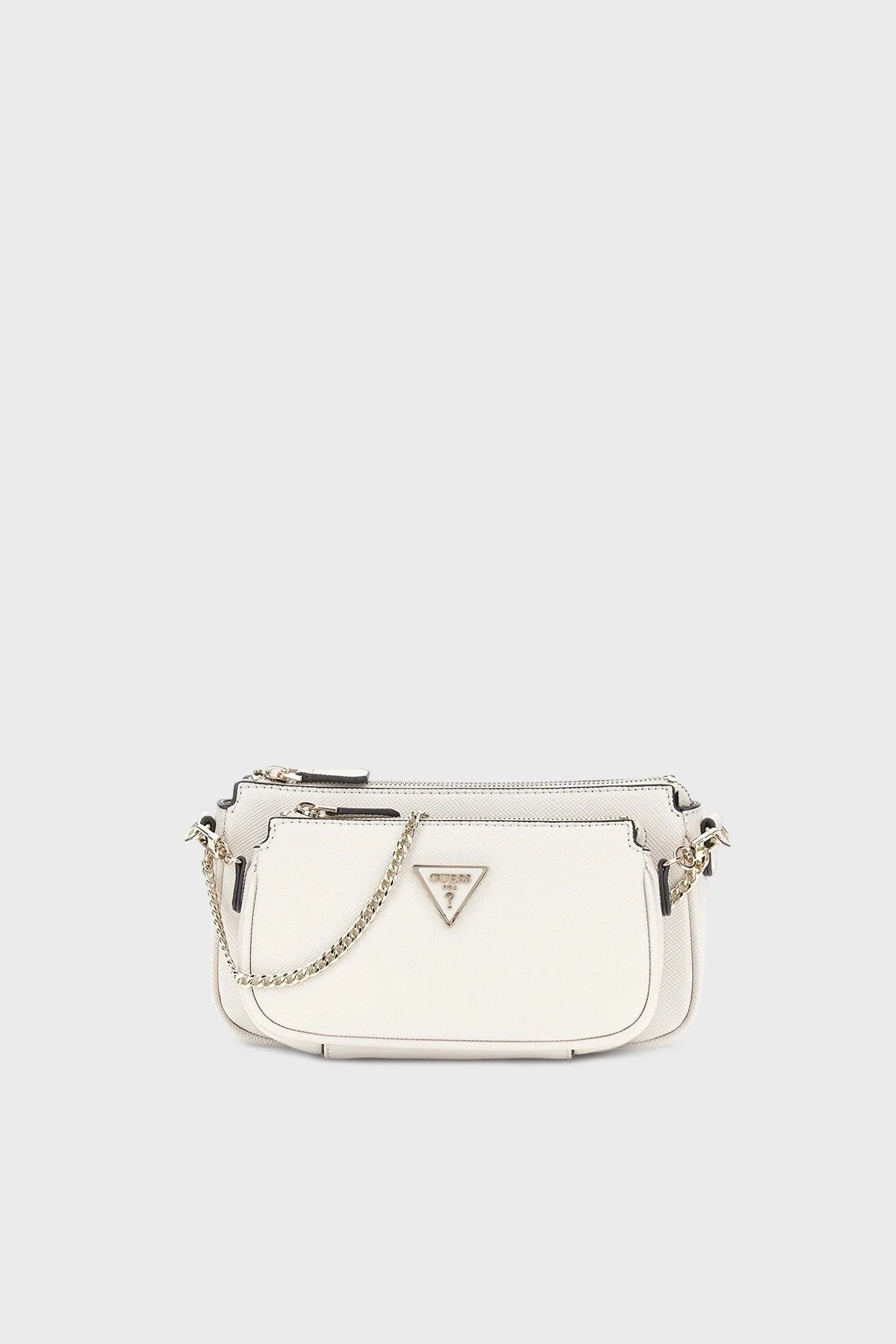 Guess Noelle Logolu Çıkarılabilir Askılı Zincir Detaylı HWZG9672710 Bayan Çanta HWZG96 72710 BON KREM - 1