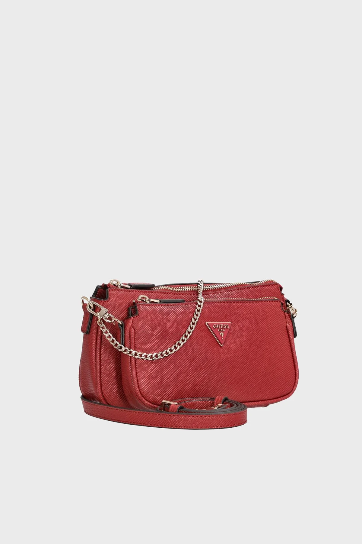 Guess Noelle Logolu Çıkarılabilir Askılı Zincir Detaylı HWZG9672710 Bayan Çanta HWZG96 72710 GAR KİREMİT - 5