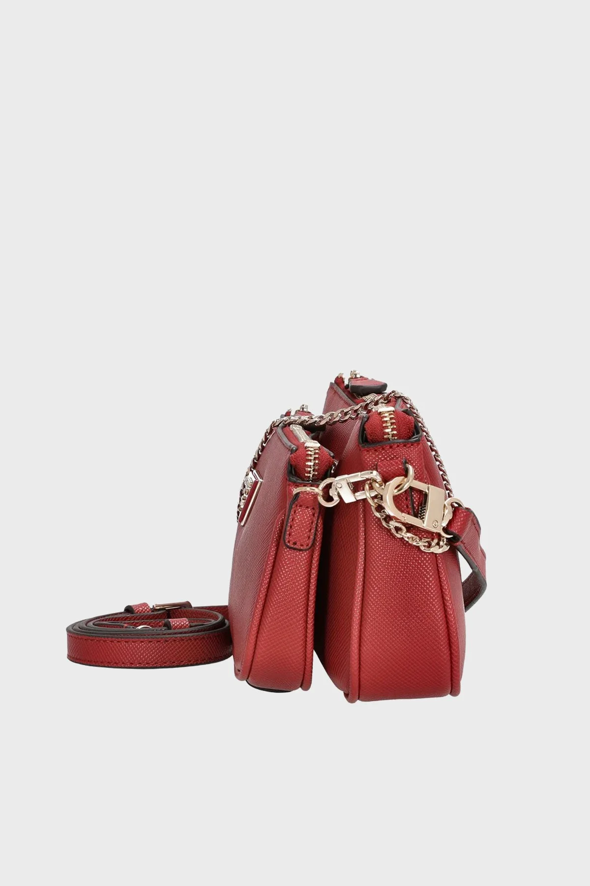 Guess Noelle Logolu Çıkarılabilir Askılı Zincir Detaylı HWZG9672710 Bayan Çanta HWZG96 72710 GAR KİREMİT - 6