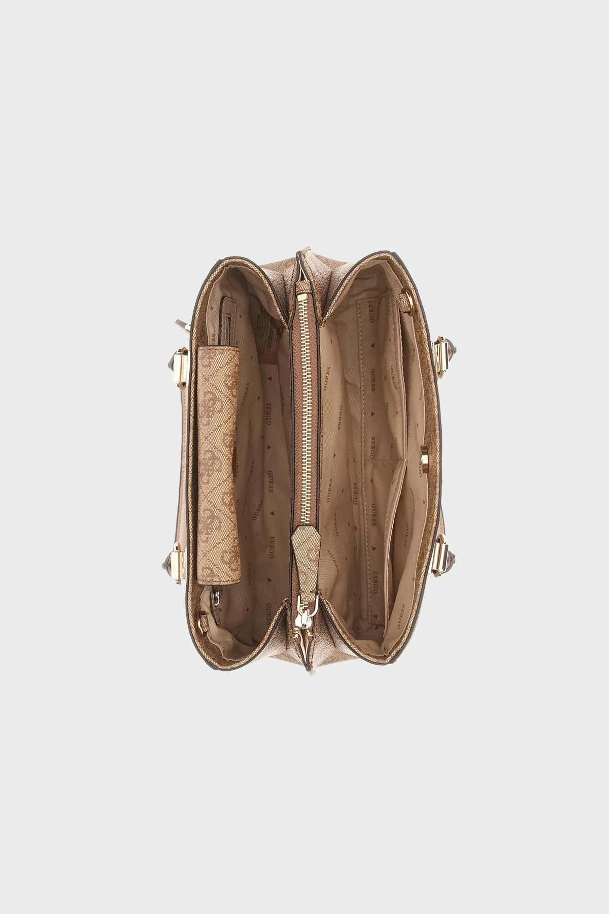 Guess Noelle Logolu Çıkarılabilir Omuz Askılı Bayan Çanta HWBG7879060 LTL KAHVE - 4