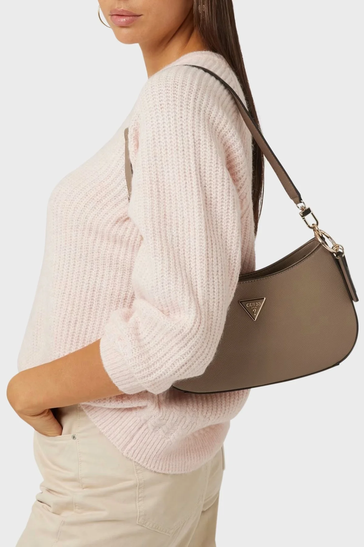 Guess Noelle Logolu Çıkarılabilir Omuz Askılı HWZG7879180 Bayan Çanta HWZG78 79180 DRT VİZON - 6