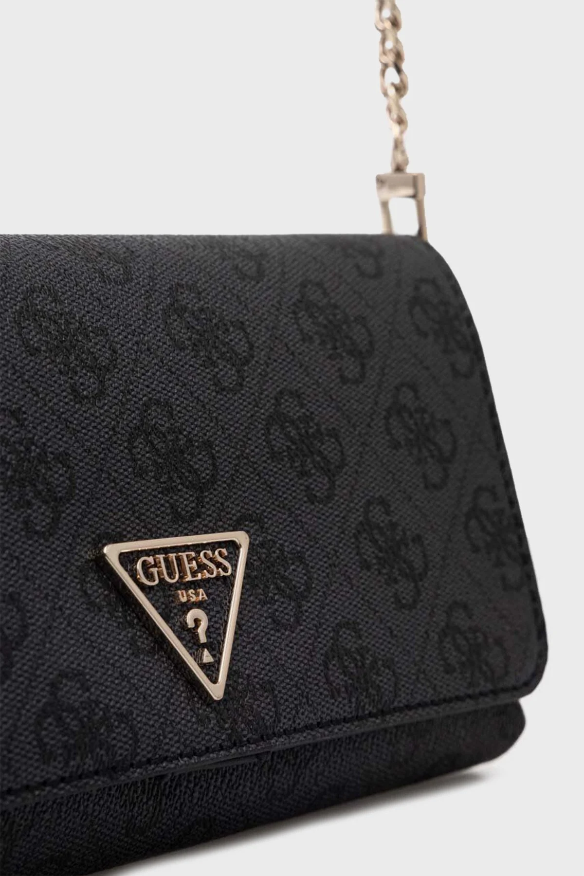 Guess Noelle Logolu Çıkarılabilir Zincir Askılı Mini HWBG7879750 Bayan Çanta HWBG78 79750 CLO ANTRASİT - 6