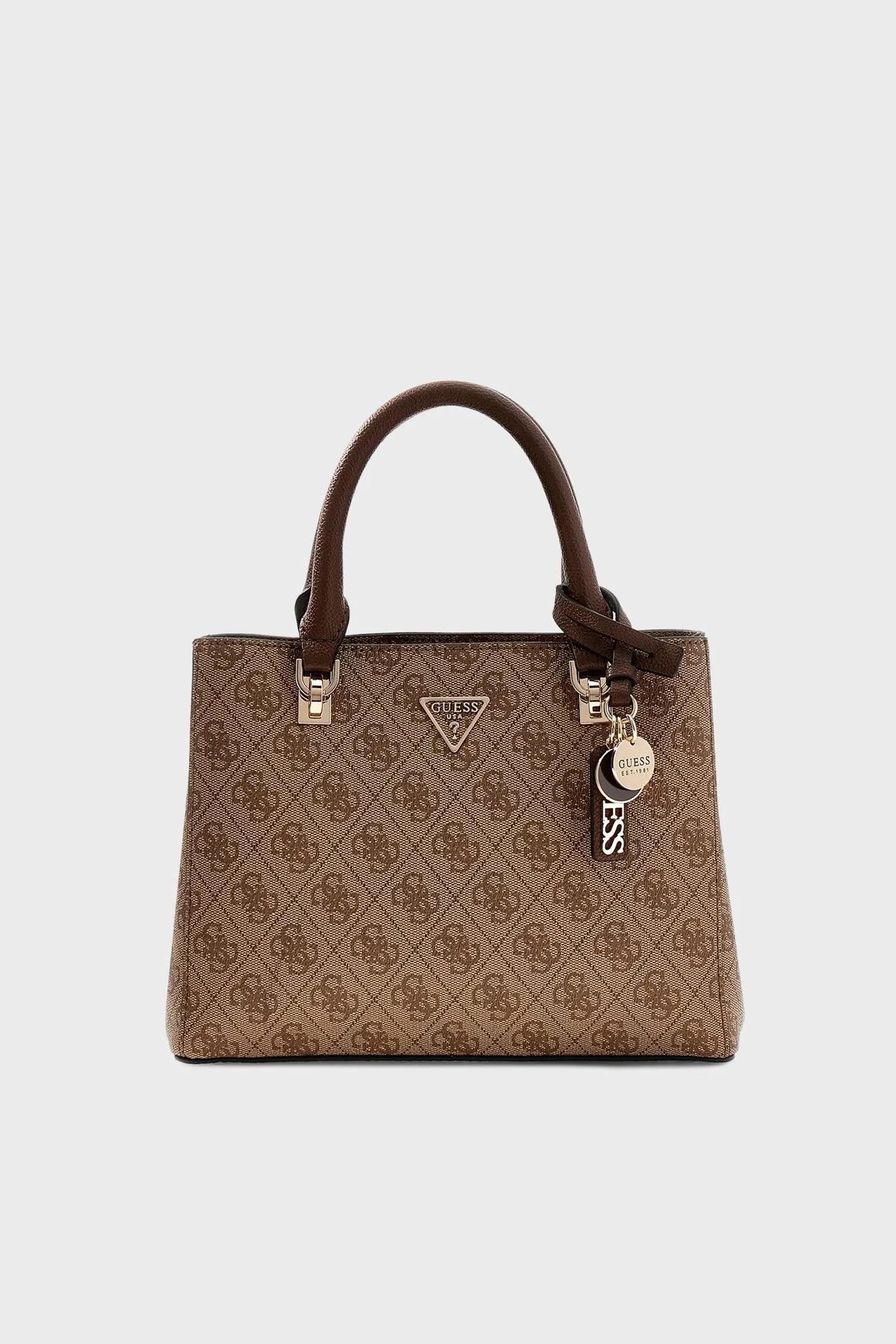 Guess Noelle Logolu Çıkarlabilir Askılı HWBG9672050 Bayan Çanta HWBG96 72050 LGW KAHVE - 1