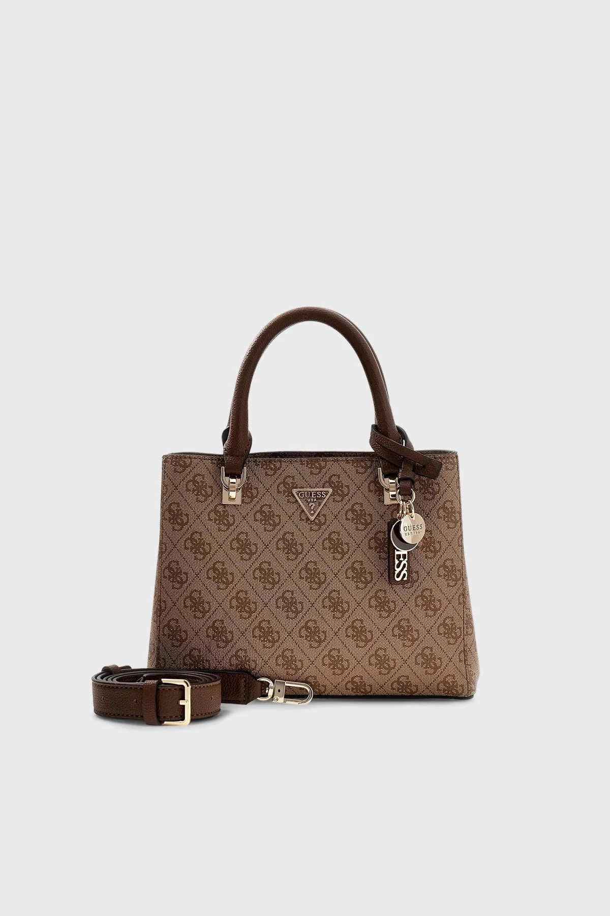 Guess Noelle Logolu Çıkarlabilir Askılı HWBG9672050 Bayan Çanta HWBG96 72050 LGW KAHVE - 3