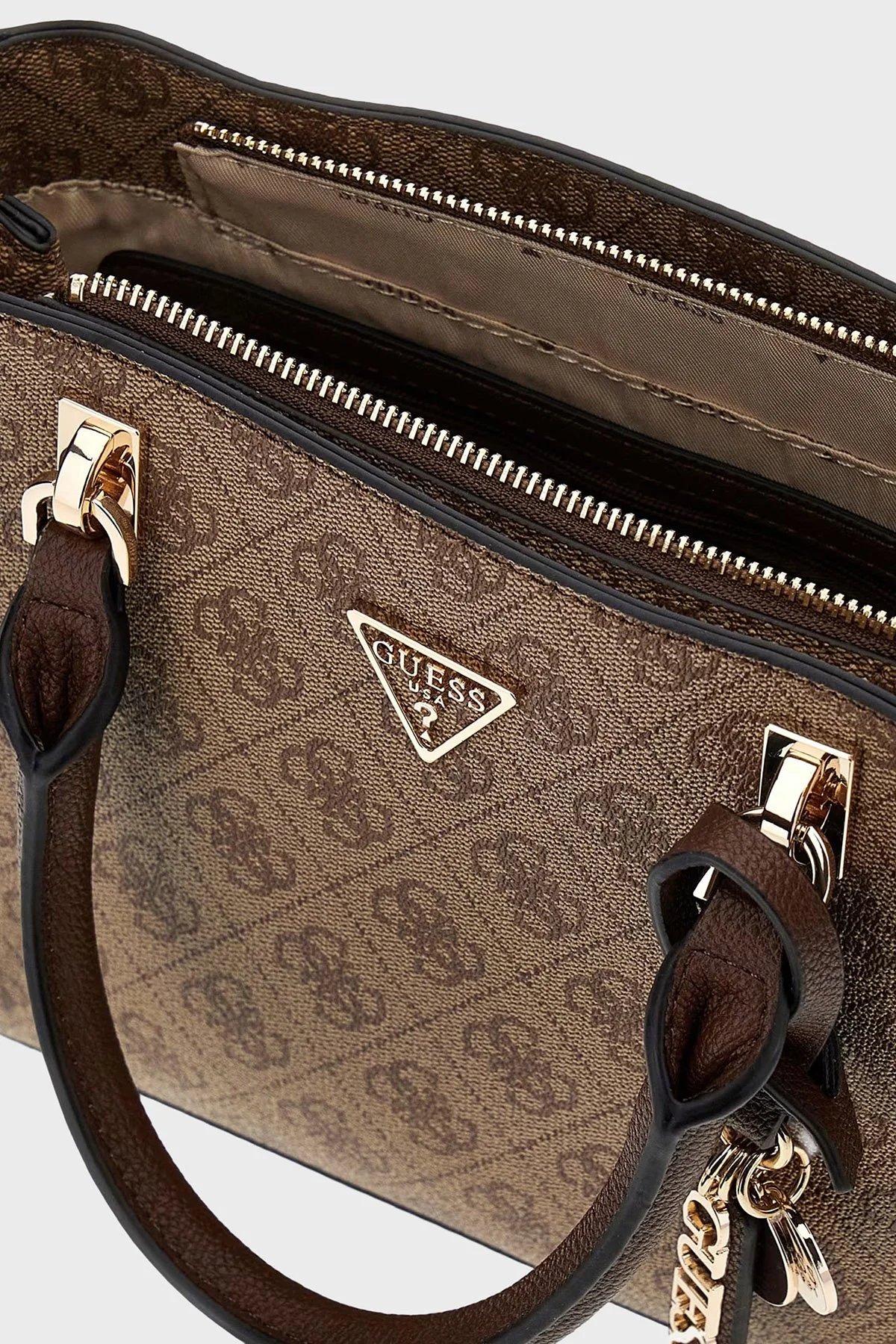 Guess Noelle Logolu Çıkarlabilir Askılı HWBG9672050 Bayan Çanta HWBG96 72050 LGW KAHVE - 4