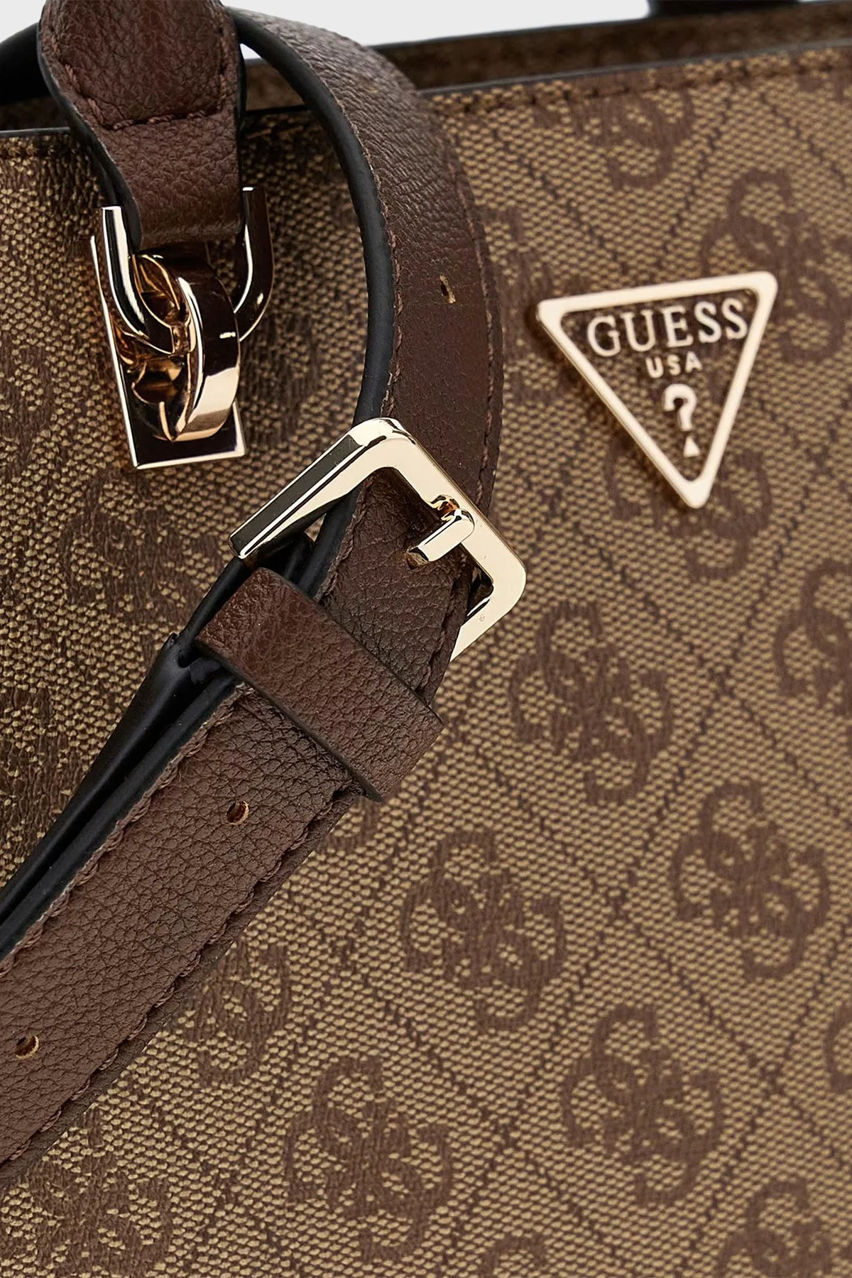 Guess Noelle Logolu Çıkarlabilir Askılı HWBG9672050 Bayan Çanta HWBG96 72050 LGW KAHVE - 5