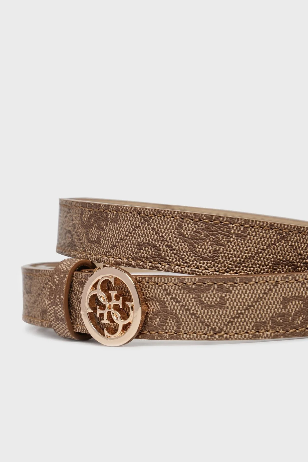 Guess Noelle Logolu Desenli BW9161P4320 Bayan Kemer BW9161 P4320 LTL KAHVE - 3