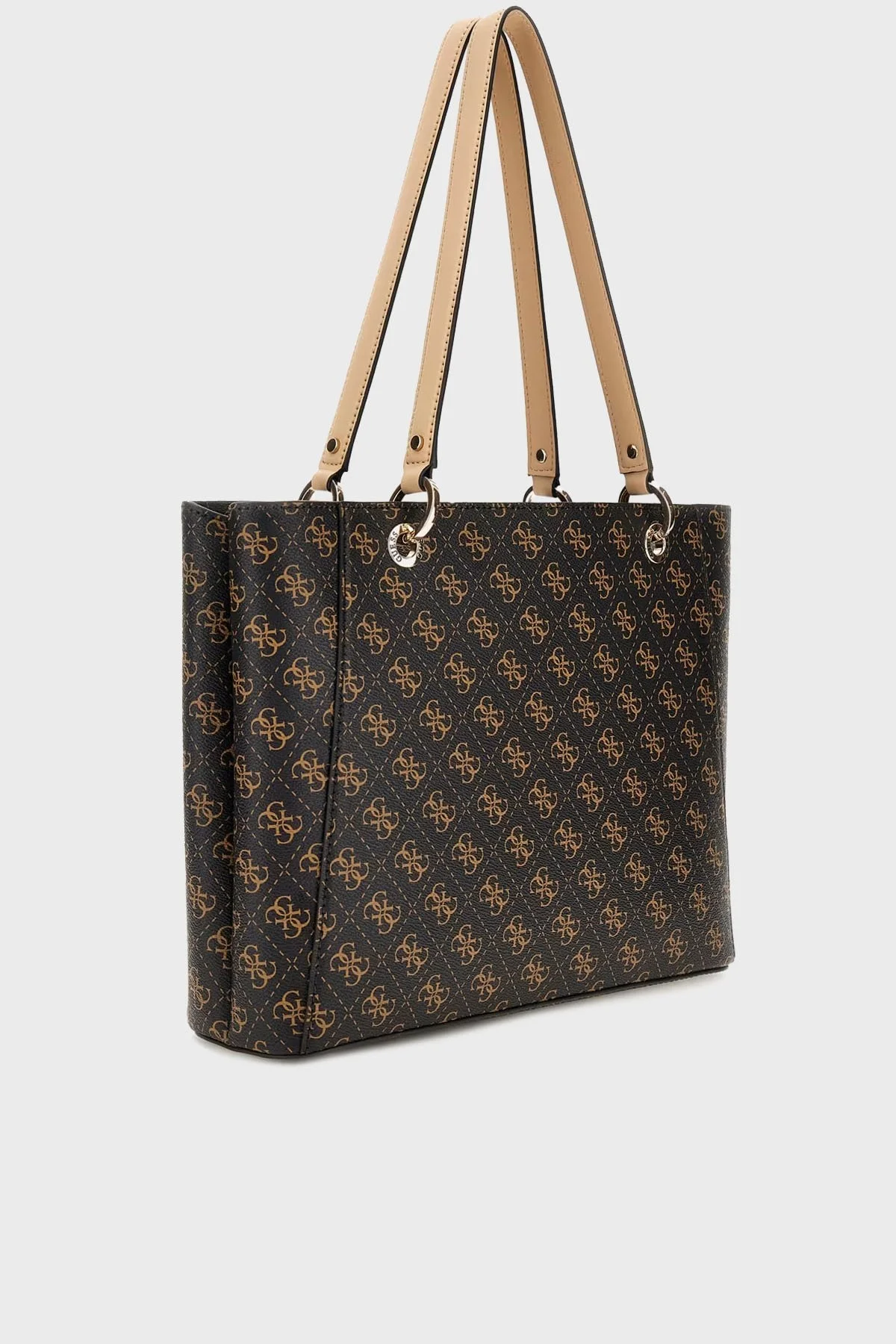 Guess Noelle Logolu Fermuarlı Büyük HWQS7879250 Bayan Çanta HWQS78 79250 BNL SİYAH - 3
