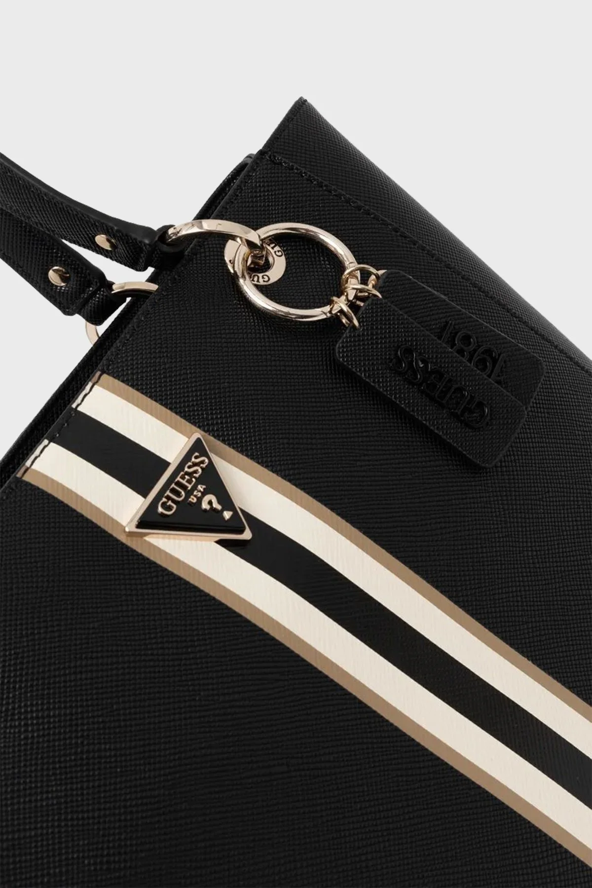 Guess Noelle Logolu Fermuarlı Büyük HWZS7879250 Bayan Çanta HWZS78 79250 BLA SİYAH - 5