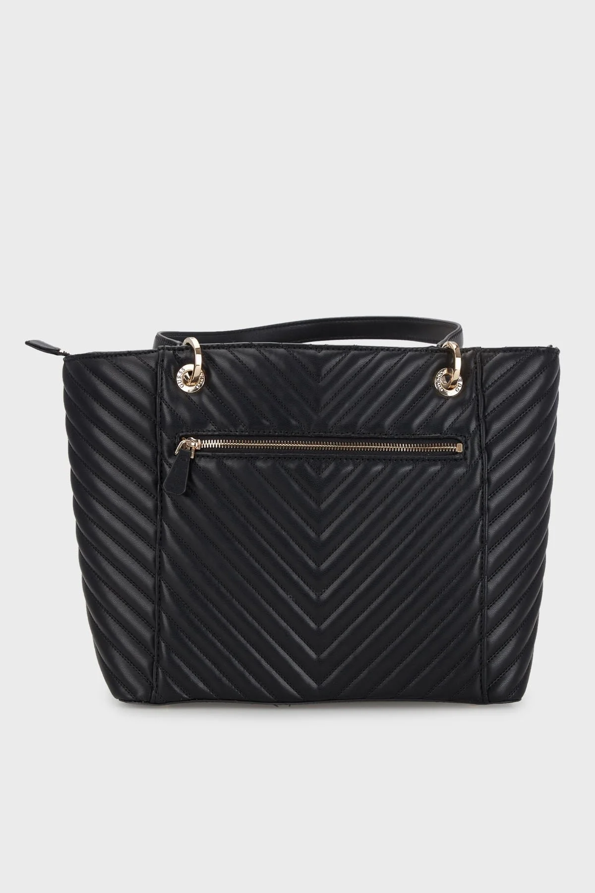 Guess Noelle Logolu Fermuarlı Omuz Bayan Çanta HWQG7879230 BLA SİYAH - 3