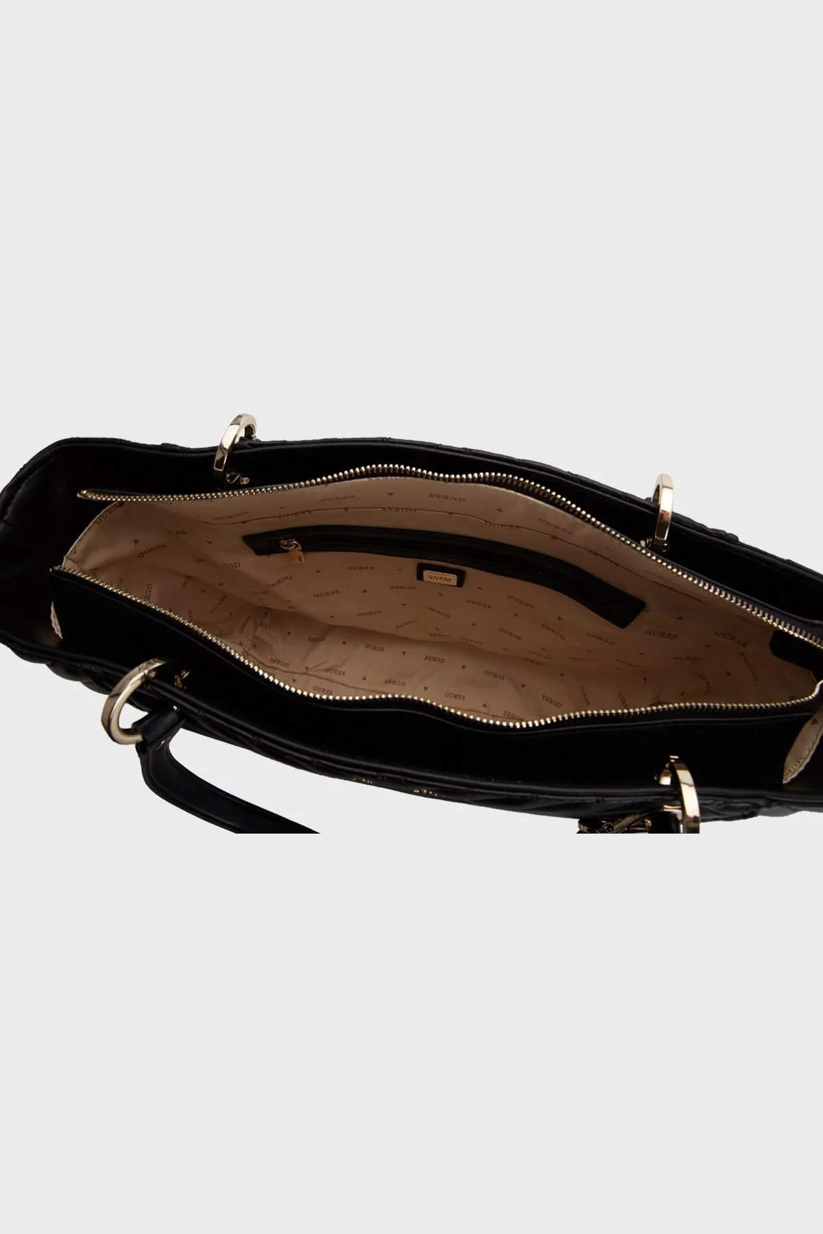 Guess Noelle Logolu Fermuarlı Omuz Bayan Çanta HWQG7879230 BLA SİYAH - 4