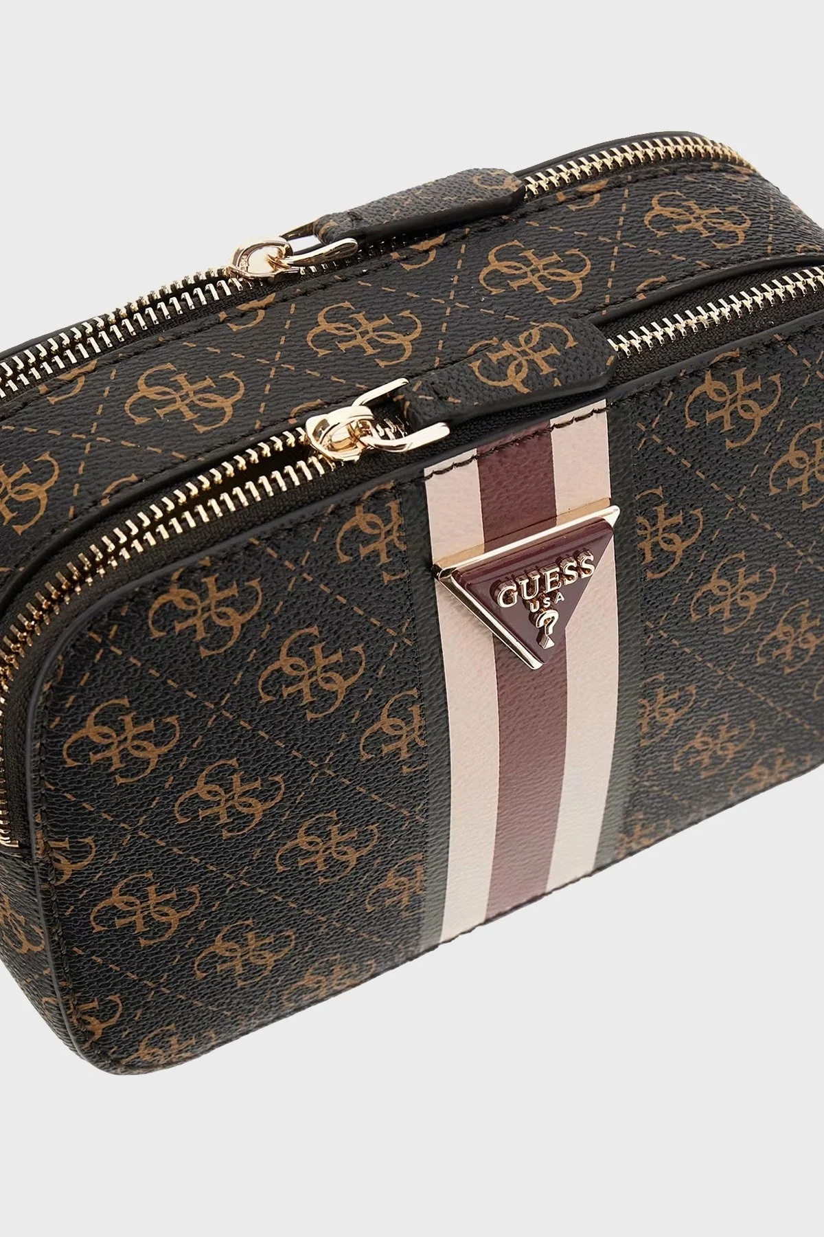 Guess Noelle Logolu Fermuarlı Zincir Askılı HWQS7879140 Bayan Çanta HWQS78 79140 BNL SİYAH - 4