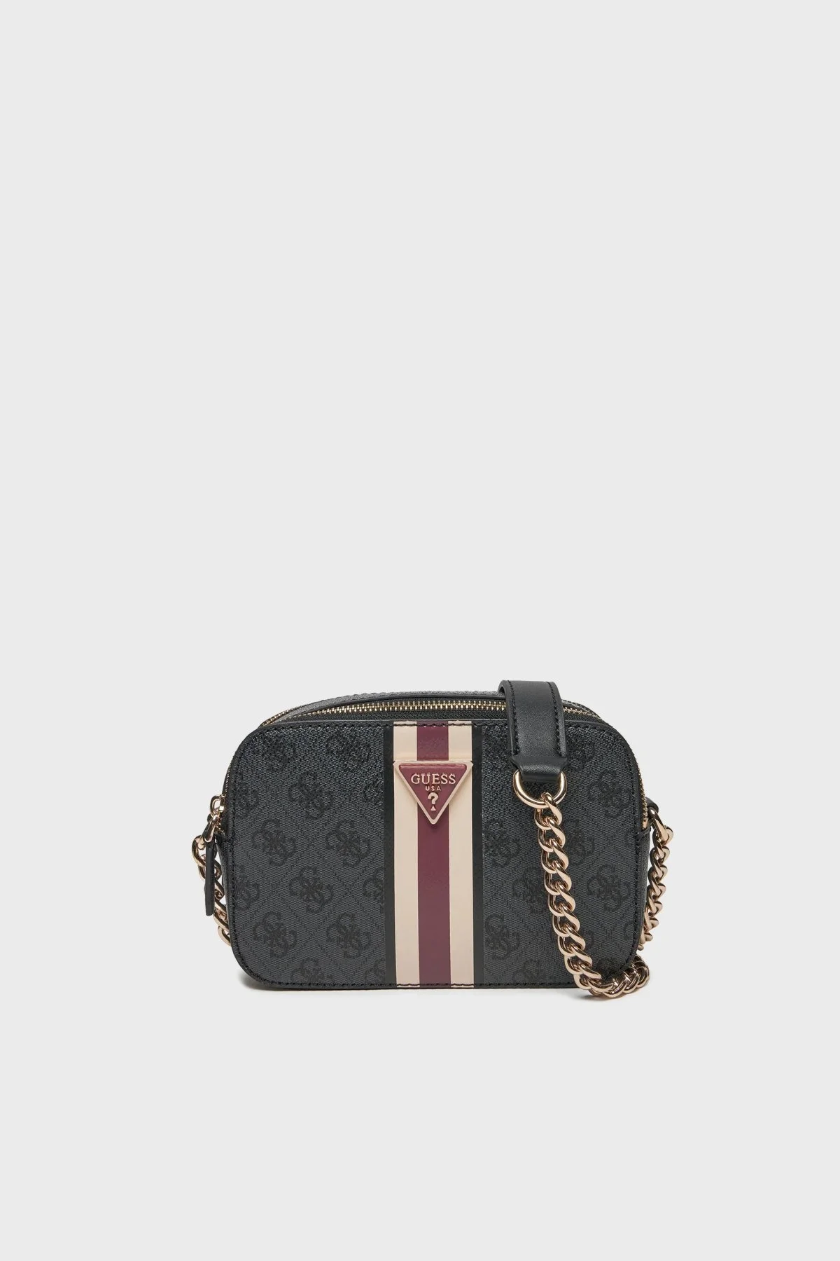 Guess Noelle Logolu Fermuarlı Zincir Askılı HWSS7879140 Bayan Çanta HWSS78 79140 CLO ANTRASİT - 1