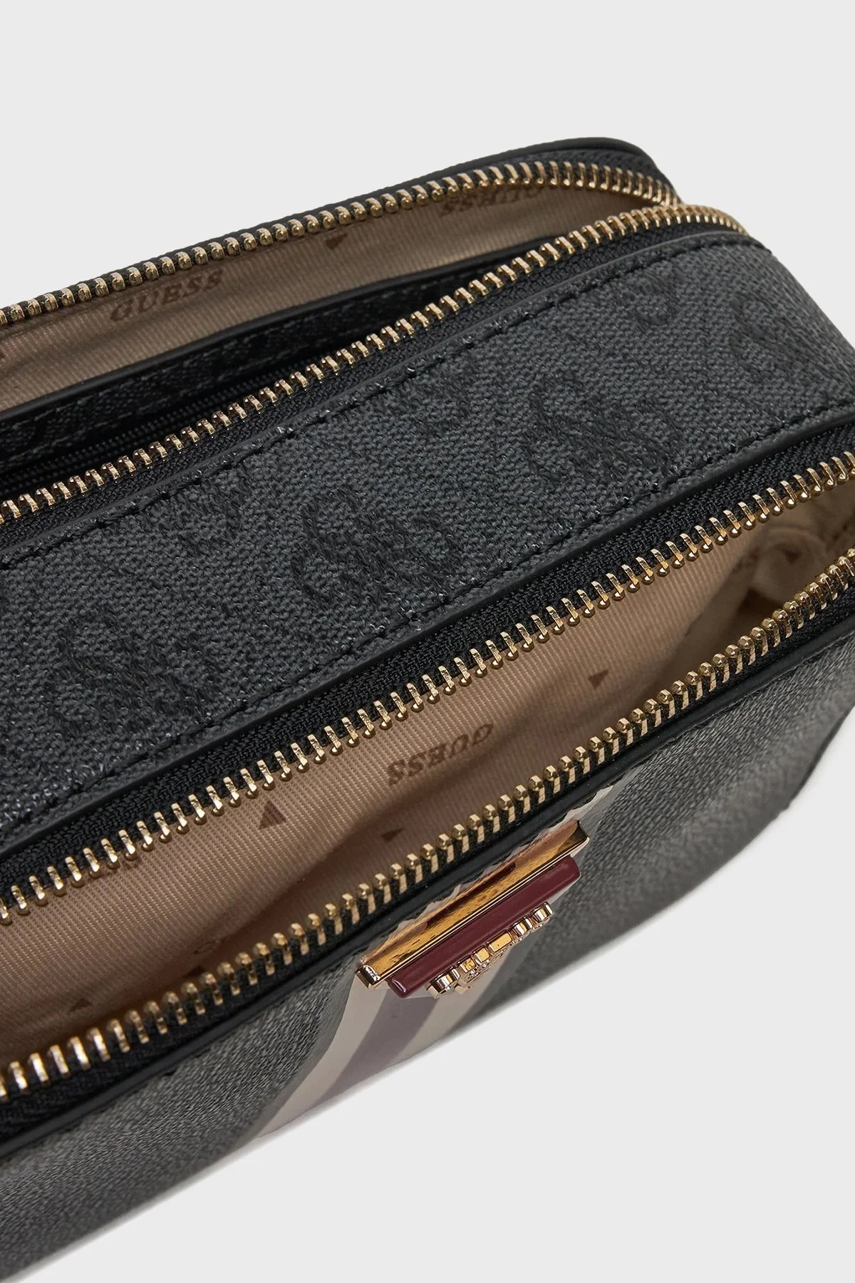 Guess Noelle Logolu Fermuarlı Zincir Askılı HWSS7879140 Bayan Çanta HWSS78 79140 CLO ANTRASİT - 3
