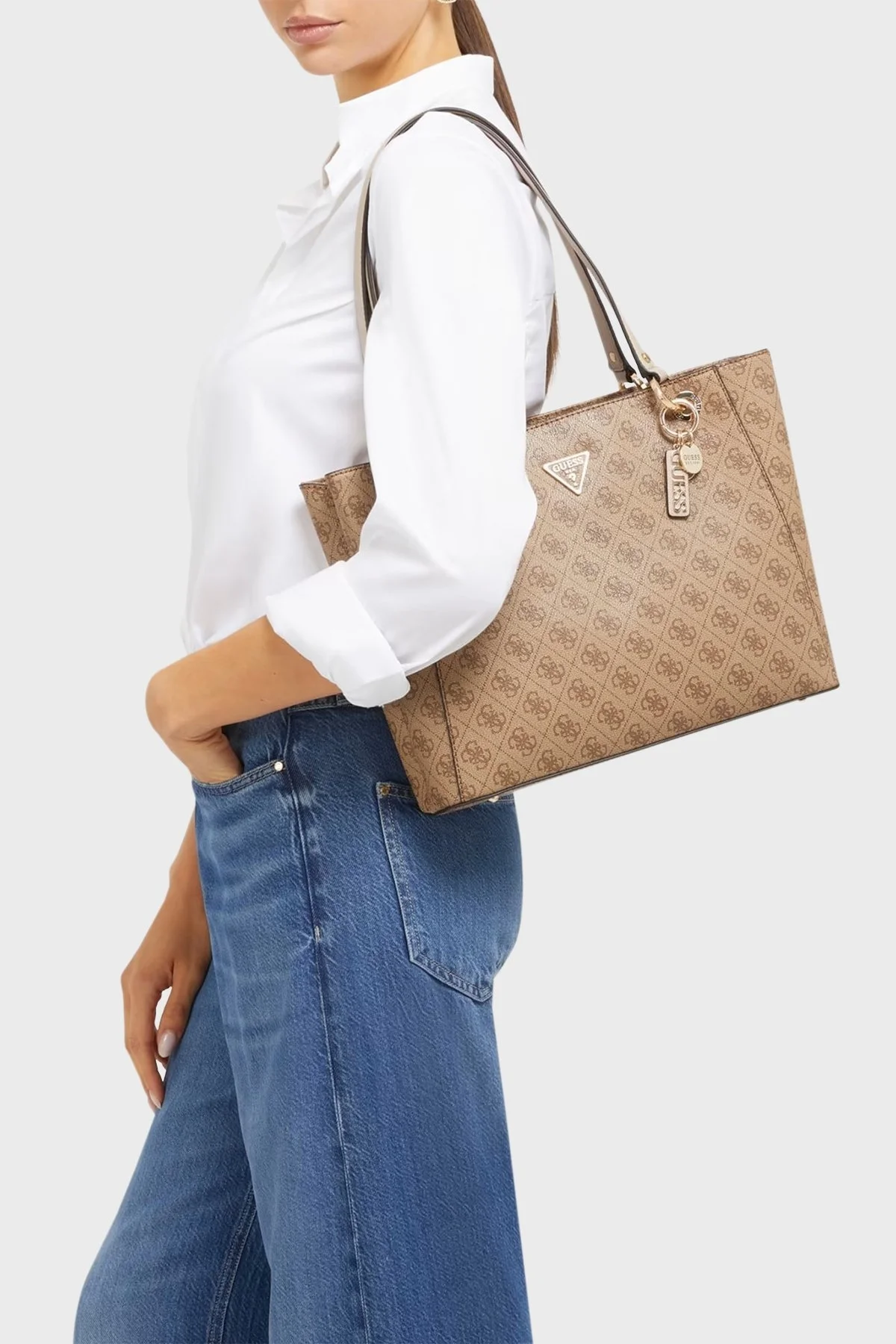 Guess Noelle Logolu HWBG7879250 Bayan Çanta HWBG7879250 LGW KAHVE - 6