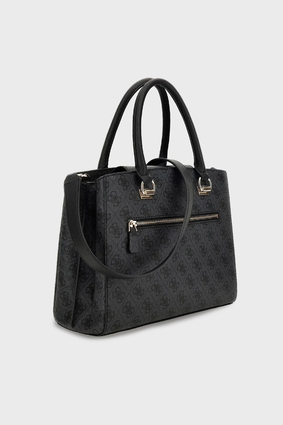 Guess Noelle Logolu Metal Süsleme Detaylı Çapraz Omuz Askılı Bayan Çanta HWBG7879060 CLO ANTRASİT - 2