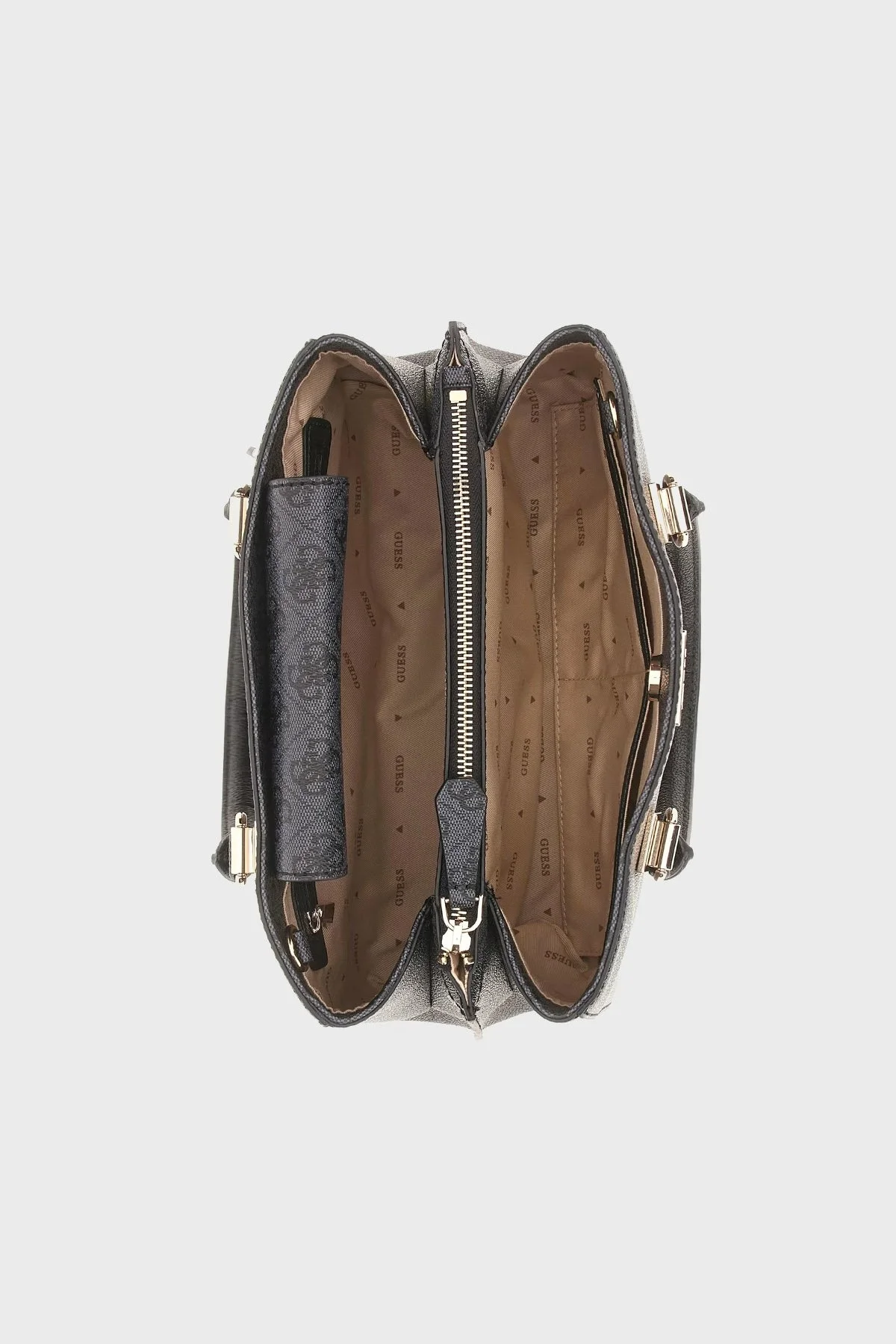 Guess Noelle Logolu Metal Süsleme Detaylı Çapraz Omuz Askılı Bayan Çanta HWBG7879060 CLO ANTRASİT - 3