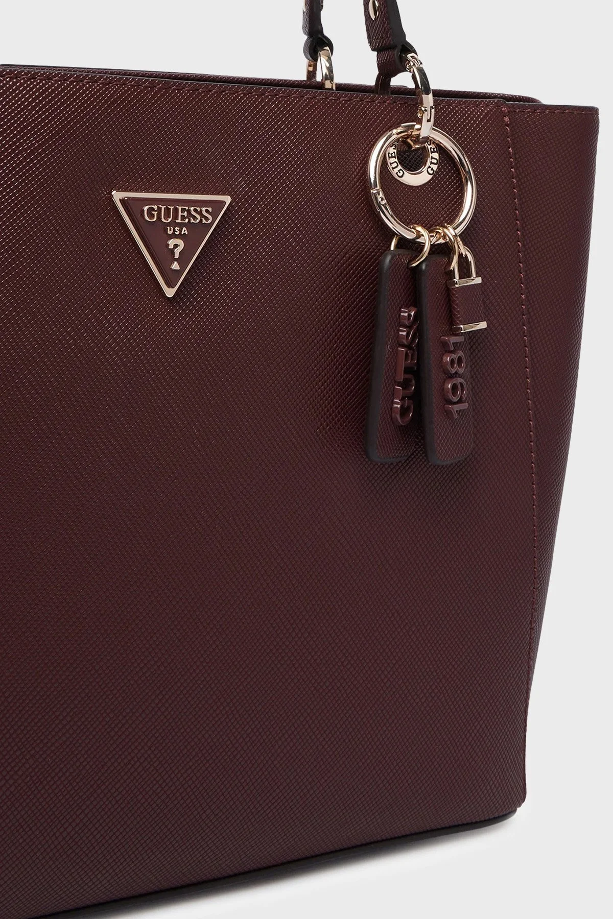 Guess Noelle Logolu Omuz Askılı Tote HWZG9672250 Kadın Çanta HWZG96 72250 BUR Bordo - 4