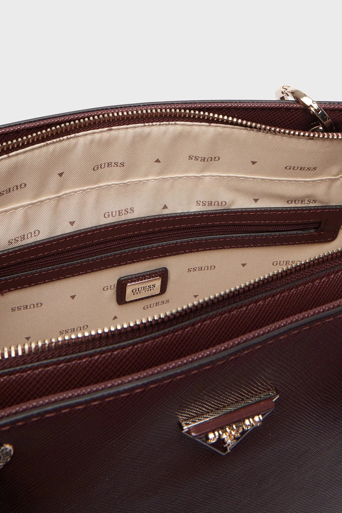 Guess Noelle Logolu Omuz Askılı Tote HWZG9672250 Kadın Çanta HWZG96 72250 BUR Bordo - 5