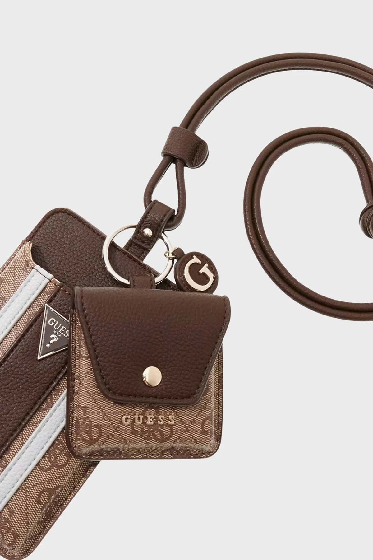 Guess Noelle Logolu PW7574P6326 Kadın Telefon Çantası PW7574 P6326 LGW Kahve - 4
