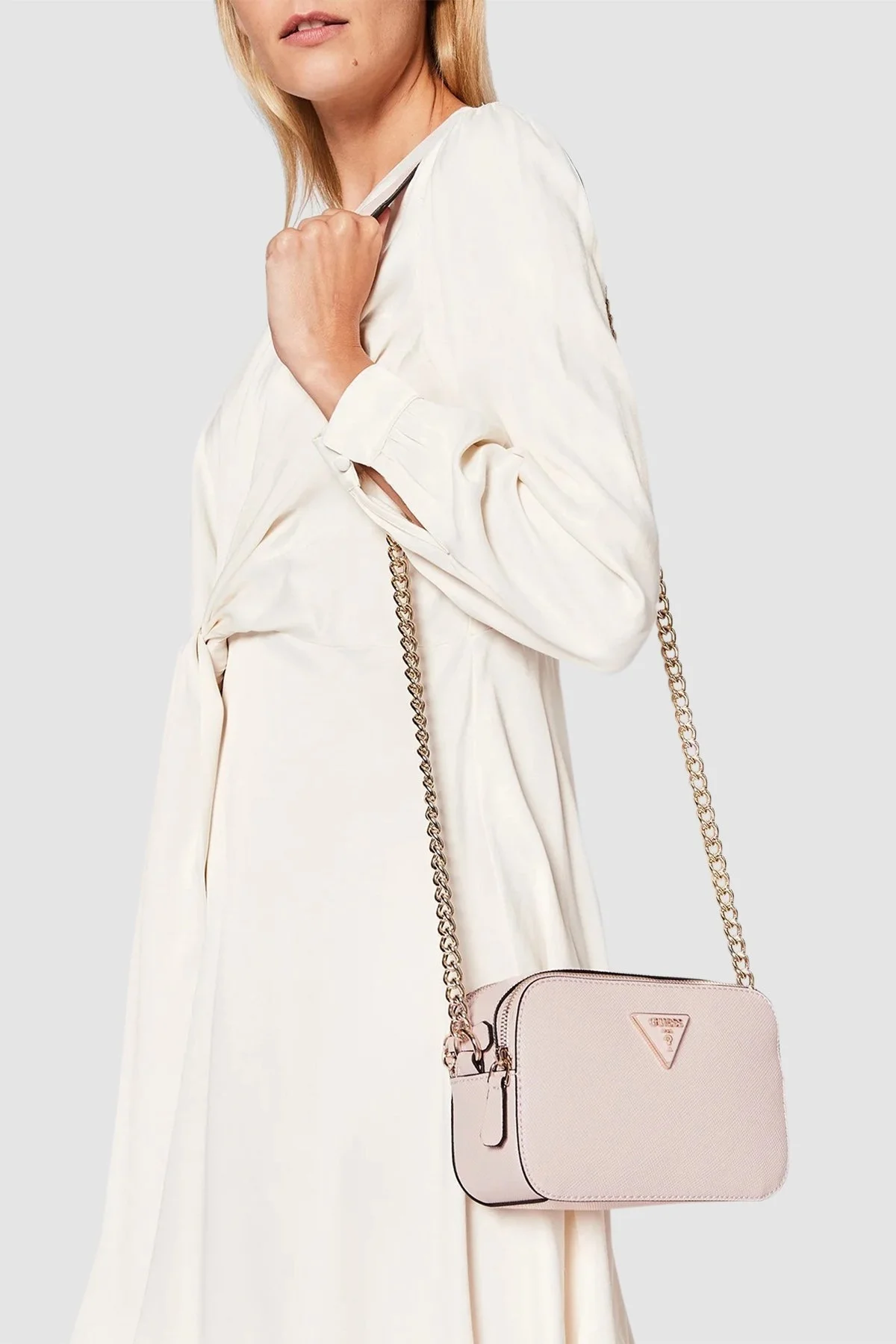 Guess Noelle Logolu Zincir Askılı HWZG7879140LTR Bayan Çanta HWZG7879140 LTR PUDRA - 8