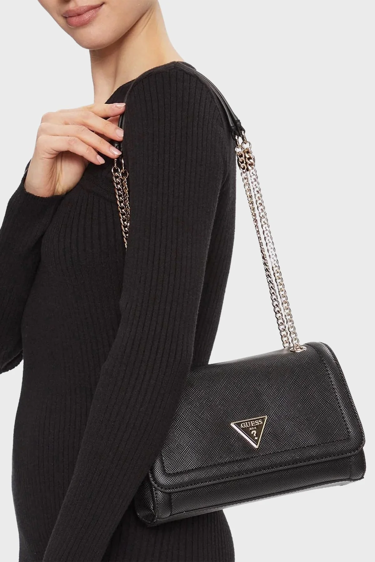 Guess Noelle Logolu Zincir Askılı HWZG7879210 Bayan Çanta HWZG7879210 BLA SİYAH - 2