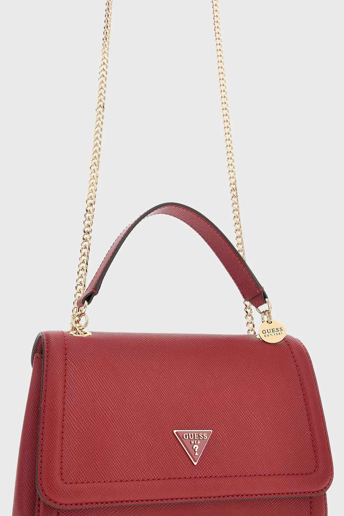 Guess Noelle Logolu Zincir Askılı HWZG9672210 Bayan Çanta HWZG96 72210 GAR KİREMİT - 4