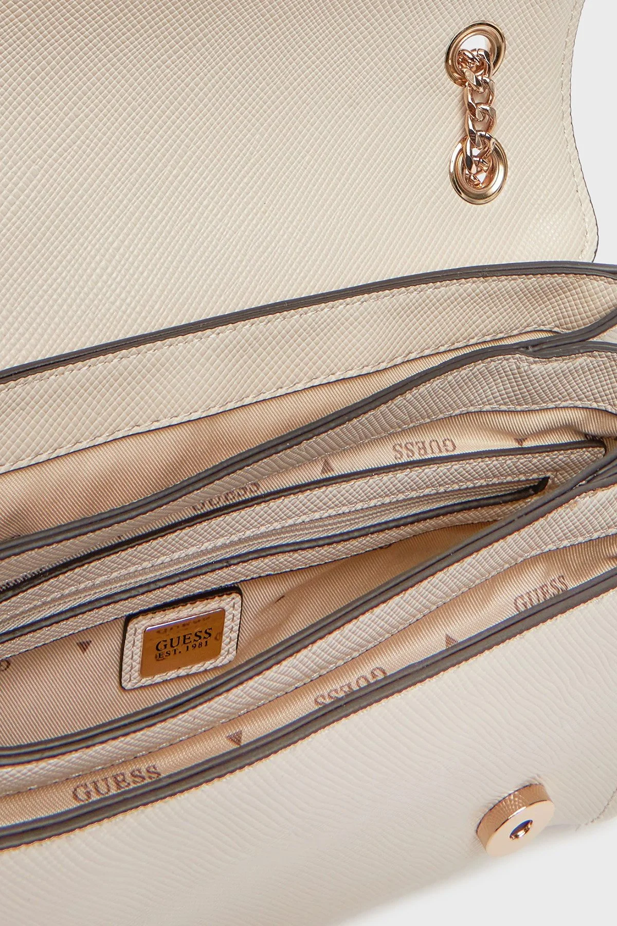 Guess Noelle Logolu Zincir Askılı HWZG9672210 Bayan Çanta HWZG96 72210 TAU BEJ - 5