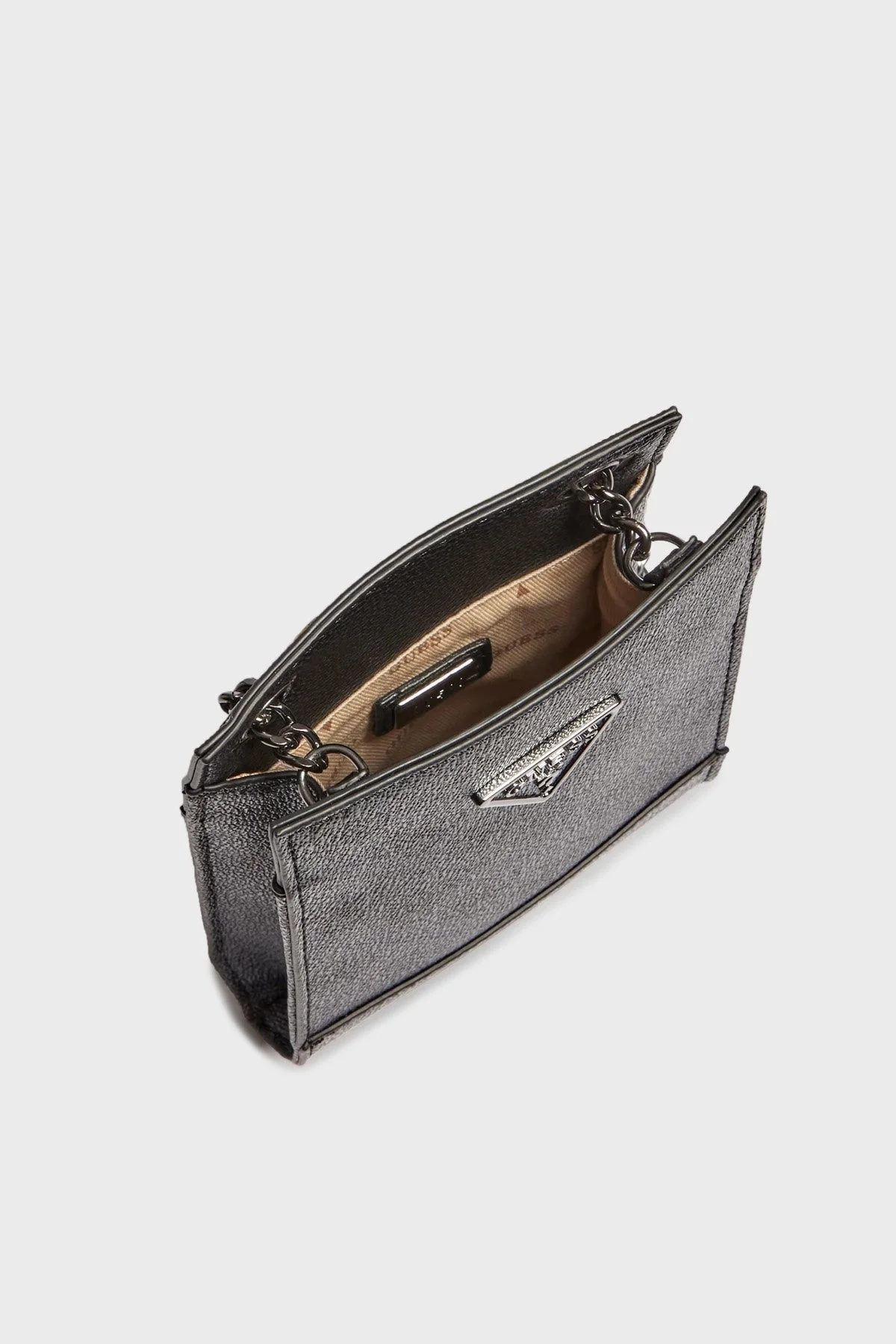 Guess Noelle Logolu Zincir Askılı Mini Bayan Çanta HWBM7879680 COA ANTRASİT - 3