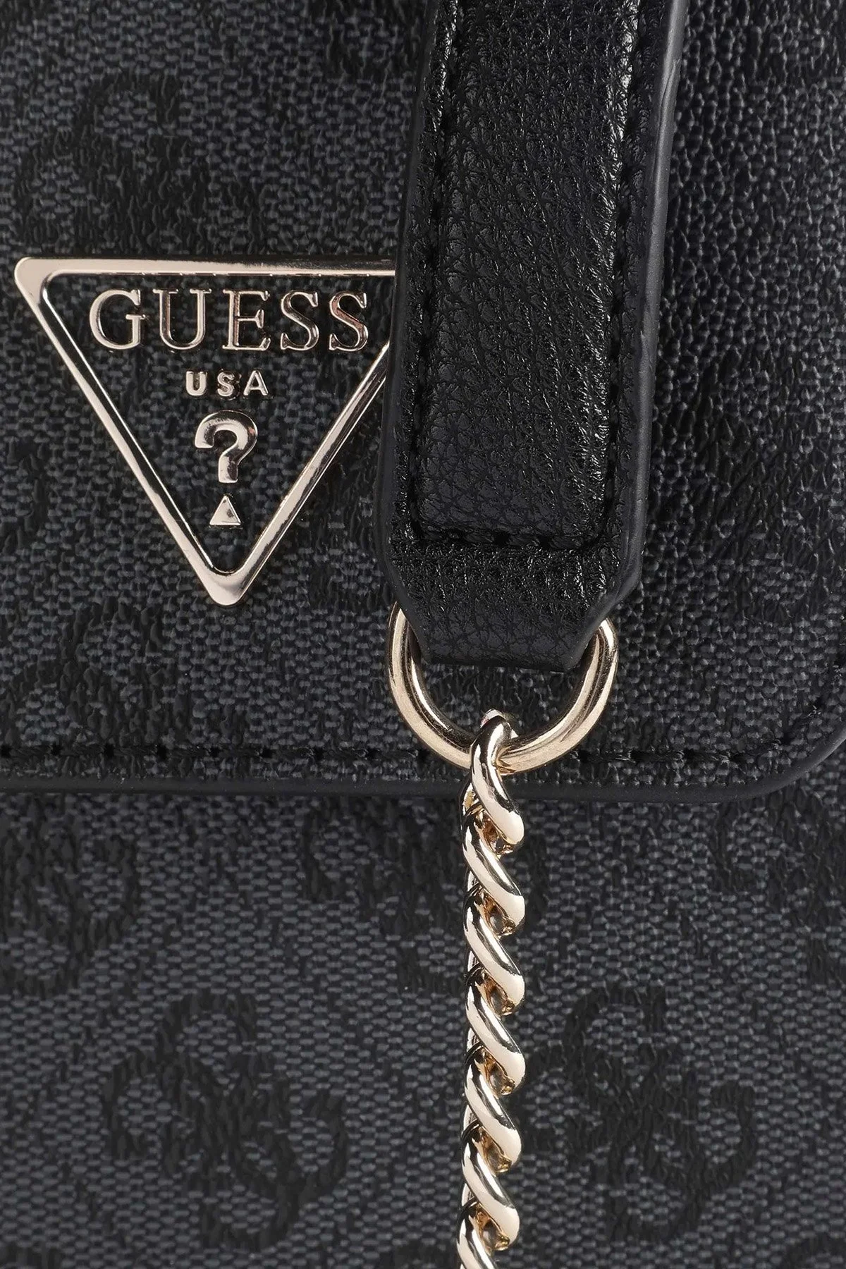 Guess Noelle Logolu Zincir Omuz Askılı Bayan Telefon Çantası HWBG7879810 CLO ANTRASİT - 4