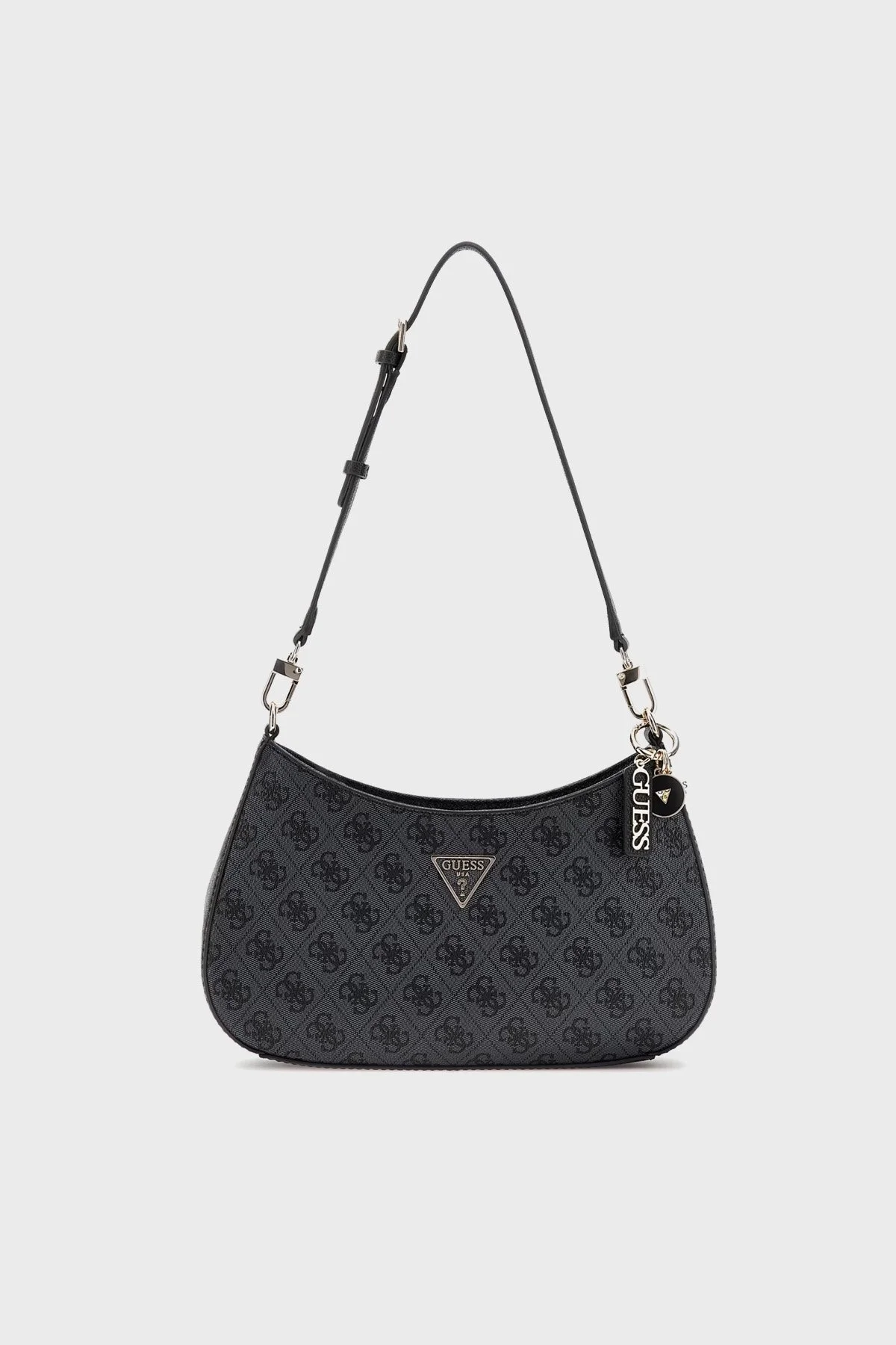 Guess Noelle Metal Üçgen Logolu Omuz Askılı Bayan Çanta HWBG7879180 CLO ANTRASİT - 1