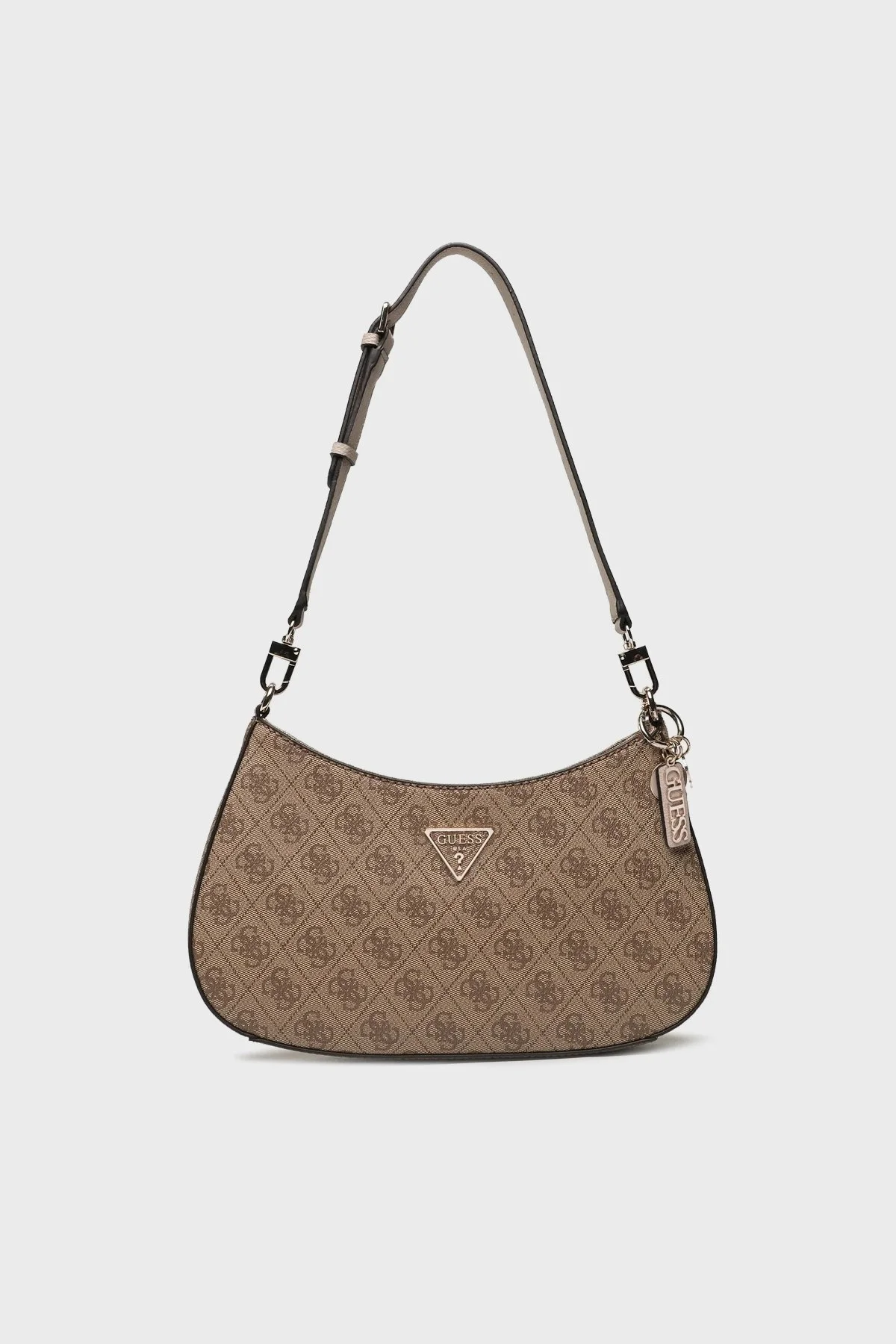 Guess Noelle Metal Üçgen Logolu Omuz Askılı Bayan Çanta HWBG7879180 LTL KAHVE - 1