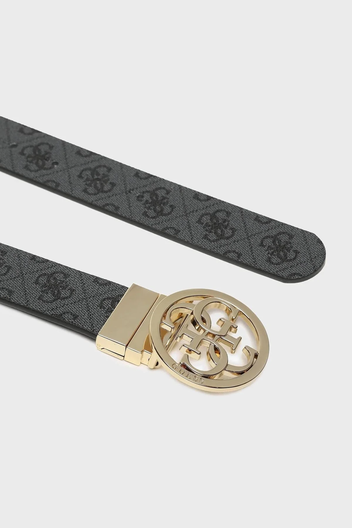 Guess Noelle Tamamı Logolu Çift Taraflı Bayan Kemer BW7853P3435 CLO ANTRASİT - 2