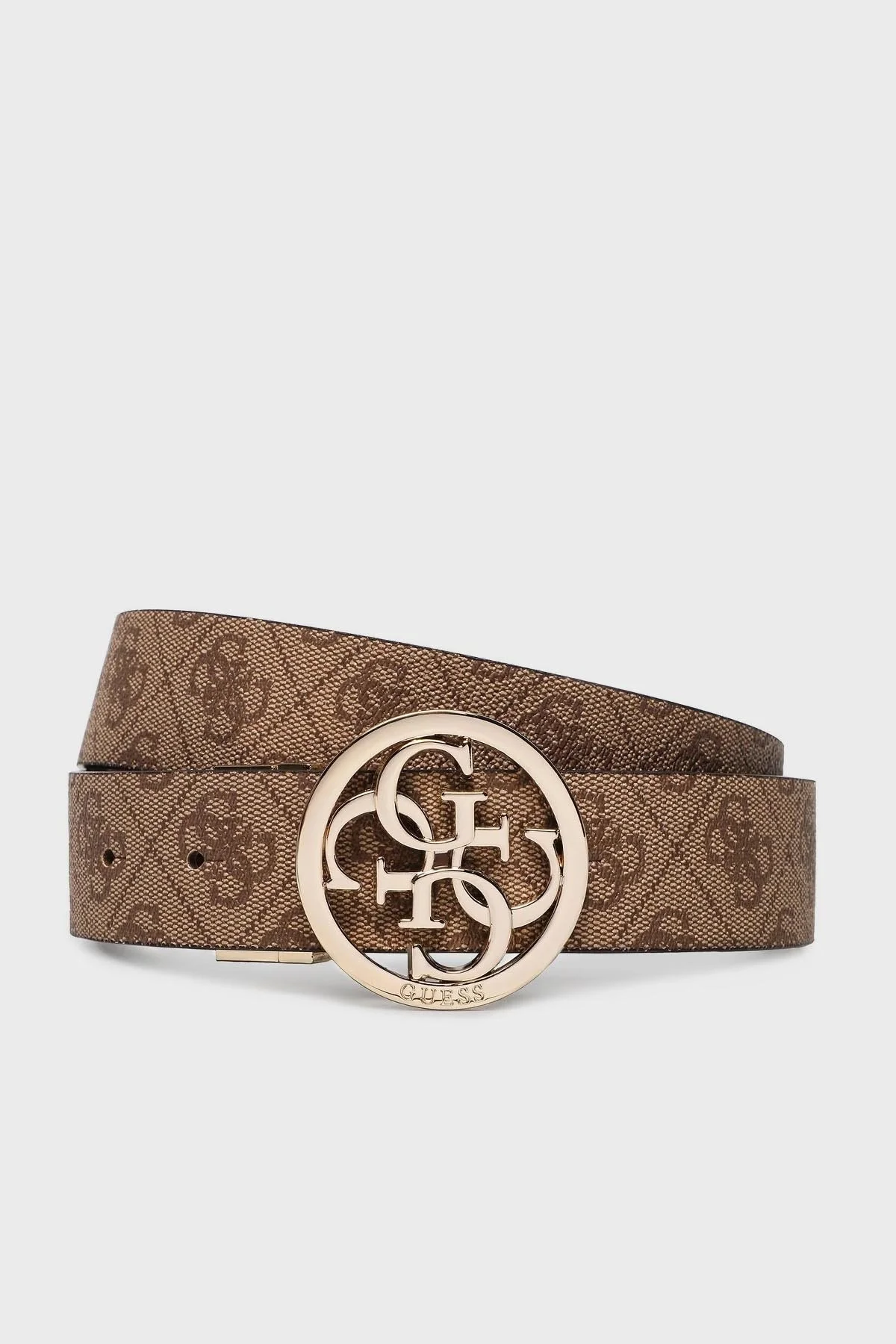 Guess Noelle Tamamı Logolu Çift Taraflı Bayan Kemer BW7853P3435 LTL KAHVE - 1